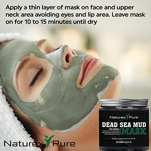 Naturex Pure Naturex Pure Dead Sea Mud Mask – Luxurious Mud Masks for Women and Men – Advanced All-Natural Dead Sea Mud Mask for Blackheads, Whiteheads, Hyperpigmentation, Acne – 8.8fl oz