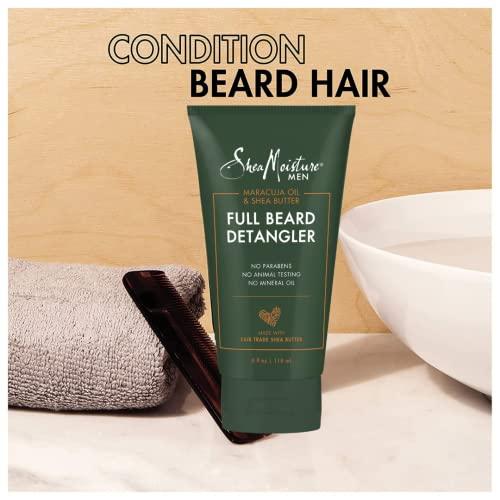 SheaMoisture Shea Moisture Mens Full Beard Detangler, All Natural ingredients, Maracuja Oil & Shea Butter, Soften Hair & Ease Out Knots for a Scuff-Free Beard, 4 Ounce