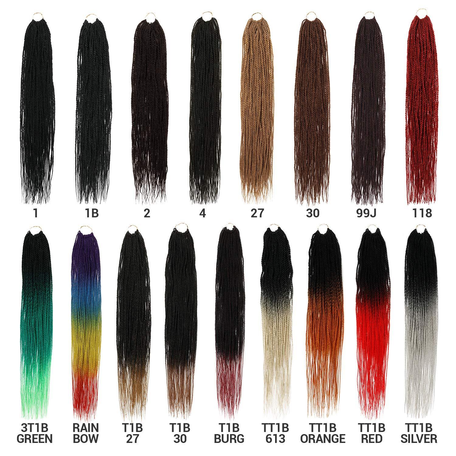 AU-THEN-TIC AU-THEN-TIC Senegalese Twist Crochet Braids Hair 32 Inch 8 Packs Small Mambo Twist 40 Strands/Pack Crochet Hair Pre-Stretched Pre-Looped Braiding Hair Extensions (32 Inch (8 Packs), 1B-Off Black)