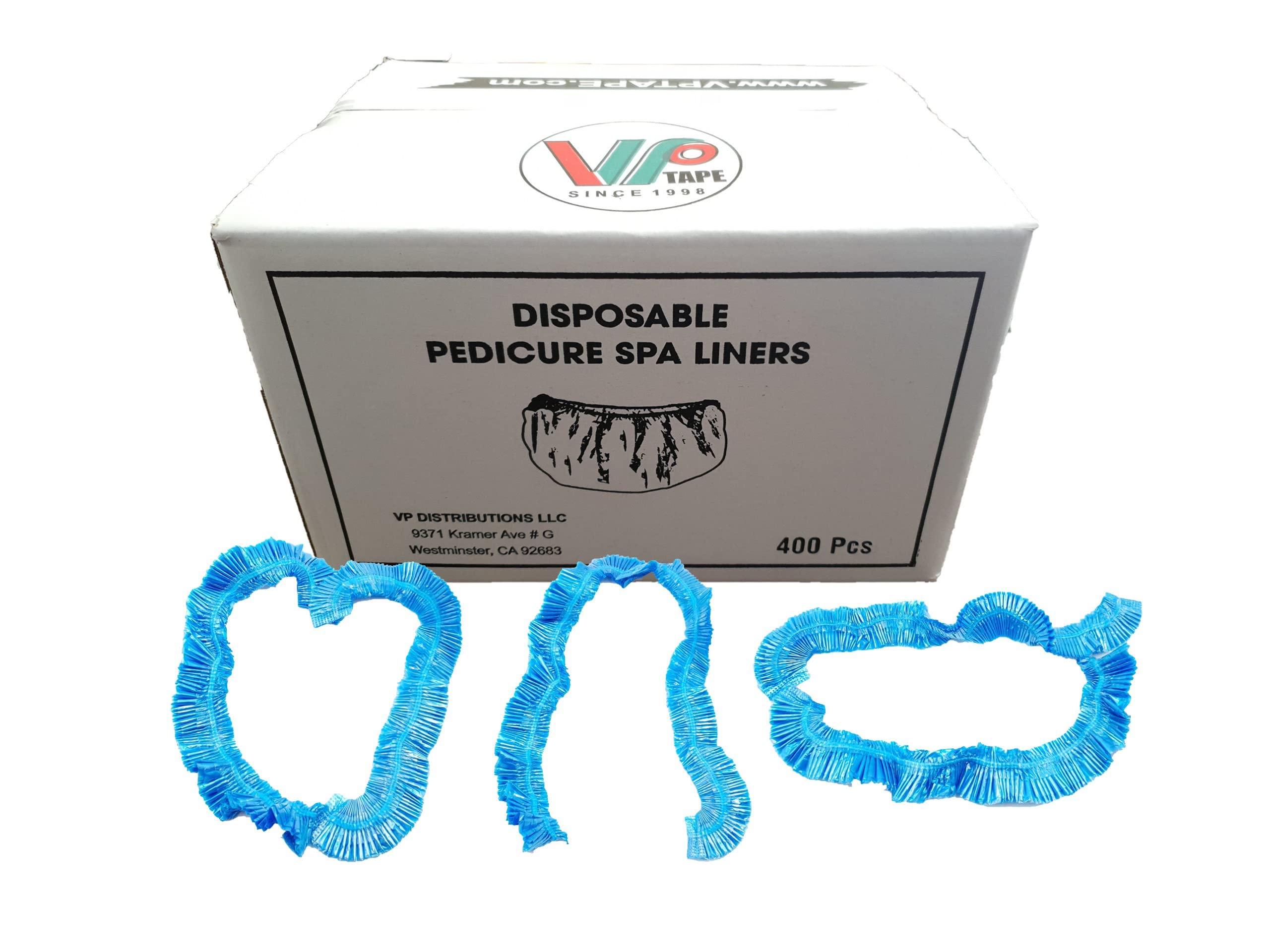VPTAPE.COM 400-Count Spa Liners, Clear, Fit All Pedicure Spas, Disposable Pedicure Liners. (Blue), 1200mm x 1200mm