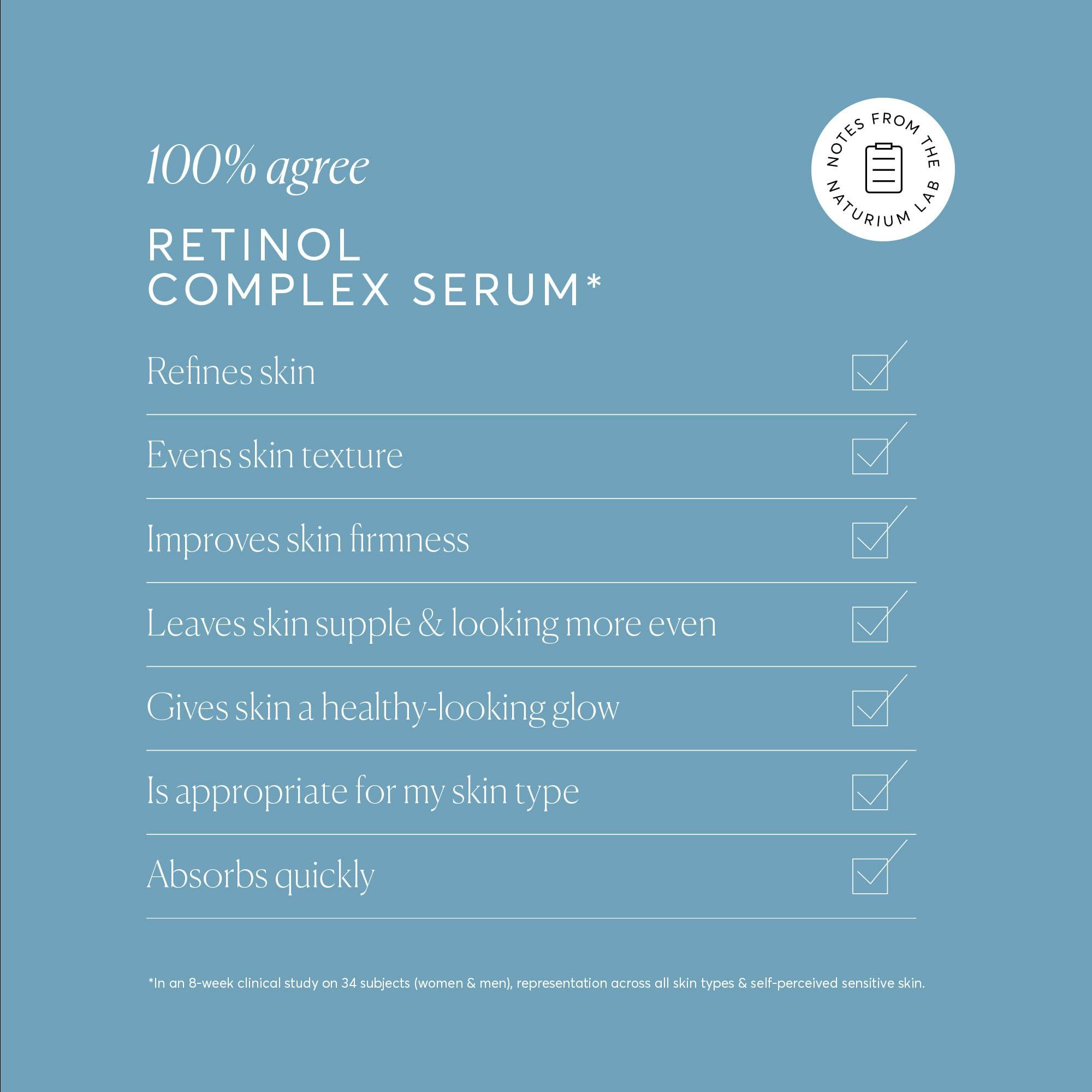 Naturium Naturium Retinol Complex Serum, Encapsulated Retinols & Bakuchiol, Refining & Smoothing Facial Serum, 1 oz