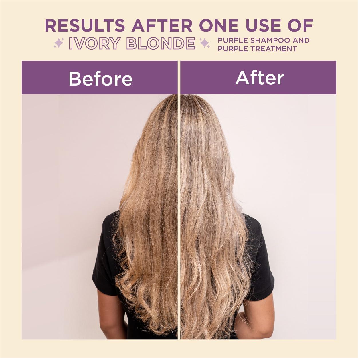 Blondz Only Blondz Only Purple Shampoo Rubio Marfil Blonde Pearl with Argan Oil Perfect Blonde (Perla Beige) 11.8 Fluid Ounce (350 ml)