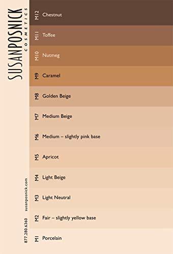 Susan Posnick SUSAN POSNICK, COLORFLO: Natural Makeup, Vegan, Cruelty Free, Mineral Powder Foundation & Sun Protection/Loose (M8/Golden Beige) US Brand