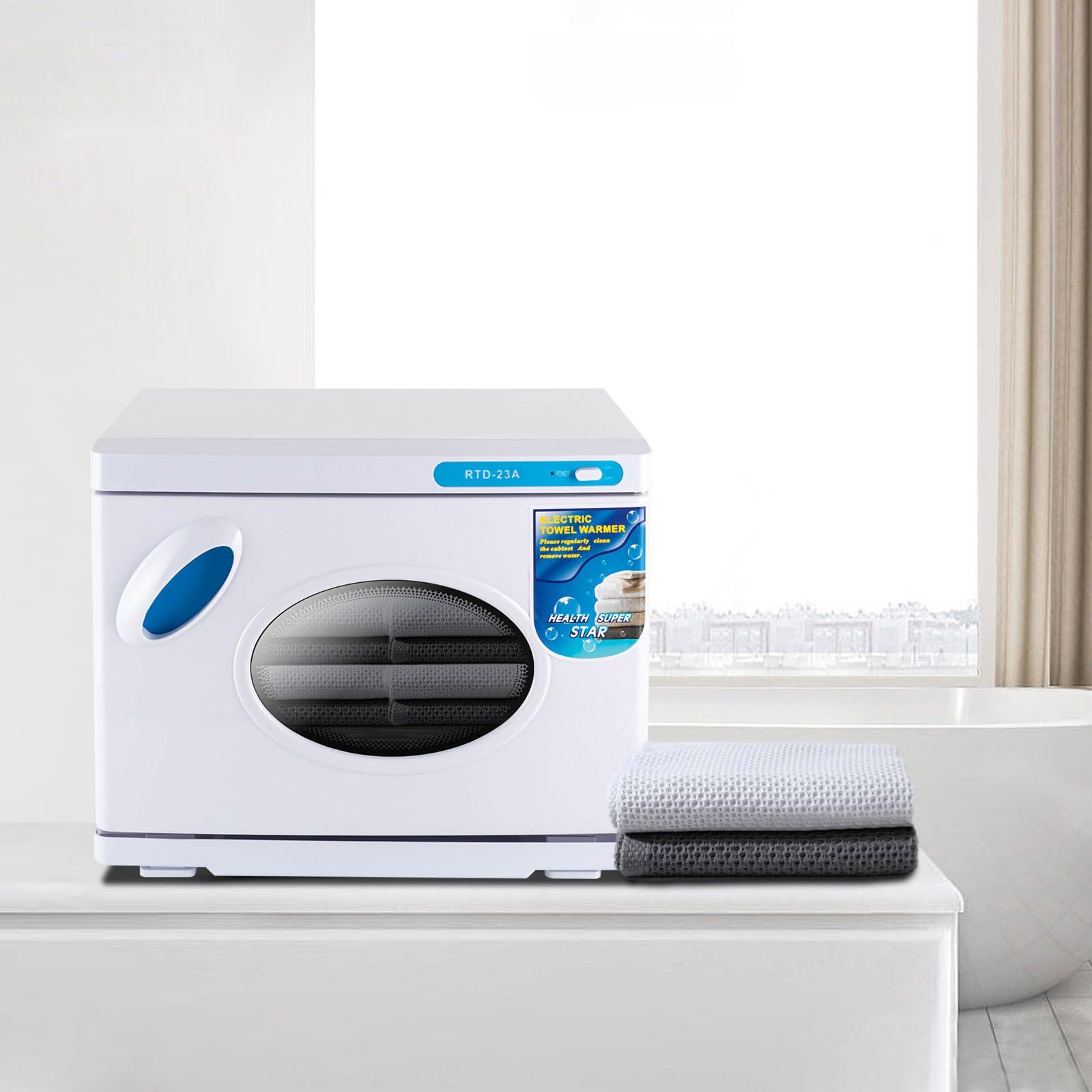 WATEBATH WATEBATH Hot Towel Warmer with clean, Professional 23L Large Capacity Hot Towel Cabinet,Spa Towel Warmers for Facial Massage Salon, Two Stainless Steel Racks