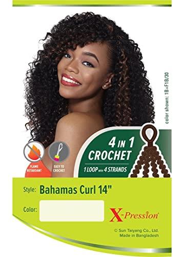 Outre Outre Synthetic Hair Crochet Braids X-Pression Braid 4 In 1 Loop Bahamas Curl 14 (1, 4)