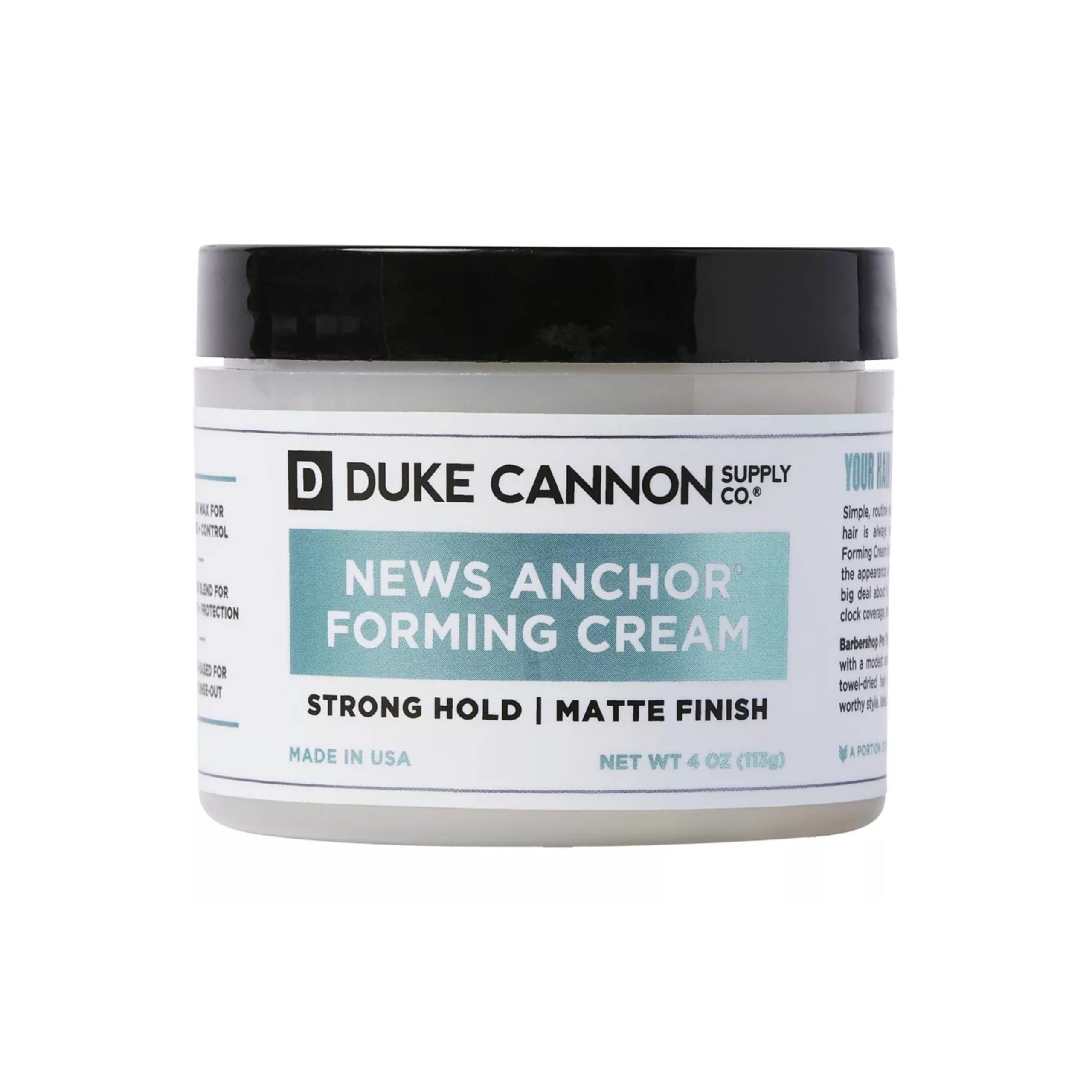 Duke Cannon Supply Co. Duke Cannon Supply Co. News Anchor Forming Cream - Medium to Strong Hold, Matte Finish, 4 oz. (Pack of 2)