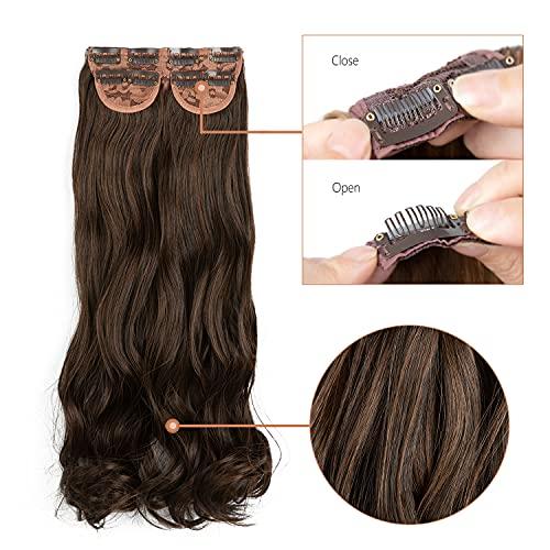 Daimeisy Black To Platinum Grey Hair Extensions 3 PCS Set 24" 220g Wavy Invisible Adjustable Full Head Not Heavy But Easy To Use Full Head Hidden Crown Black Clip in Hair Extensions