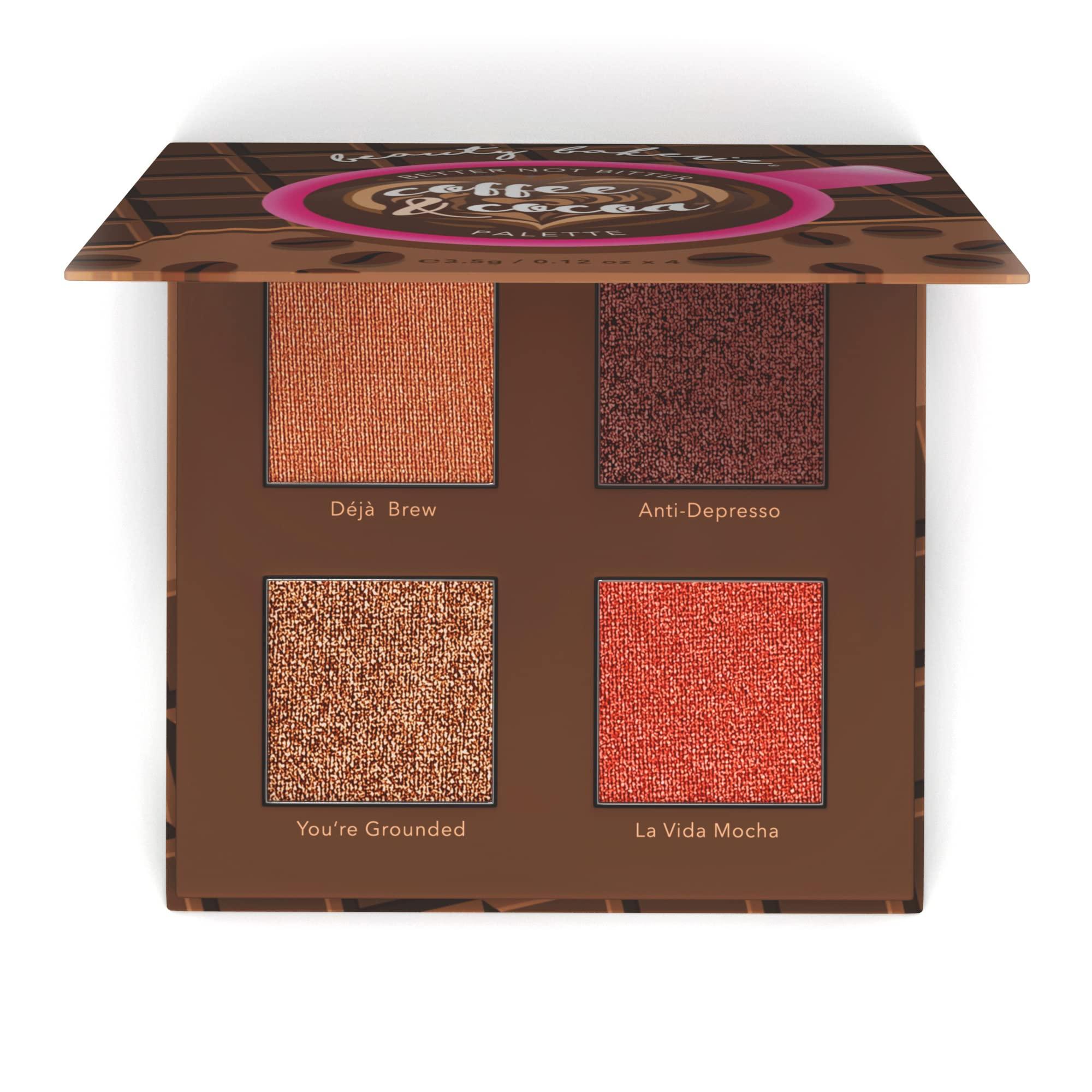 Beauty Bakerie Beauty Bakerie Coffee & Cocoa Palette, Versatile Blush and Bronzer Powder Palette for Every Skin Tone, Creamy Satin Finish, 4 Sugary Shades, Highlight, Contour, Blush Kit for Women
