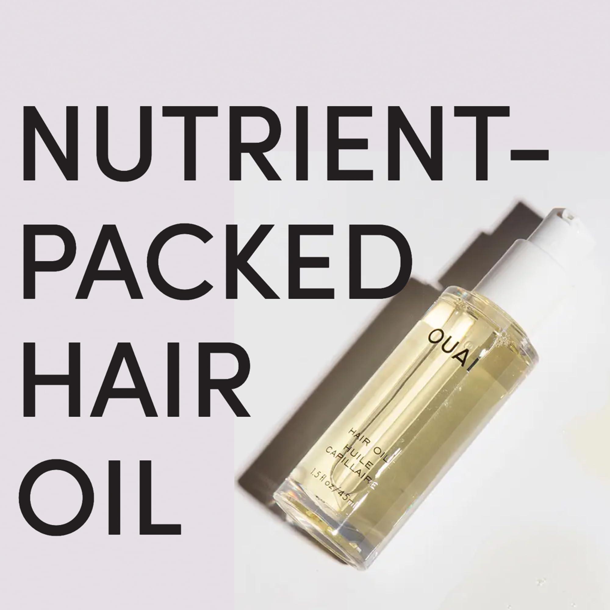 OUAI OUAI Hair Oil Travel Size - Hair Heat Protectant Oil for Frizz Control - Adds Hair Shine and Smooths Split Ends - Color Safe Formula - Paraben, Phthalate and Sulfate Free (0.45 oz)