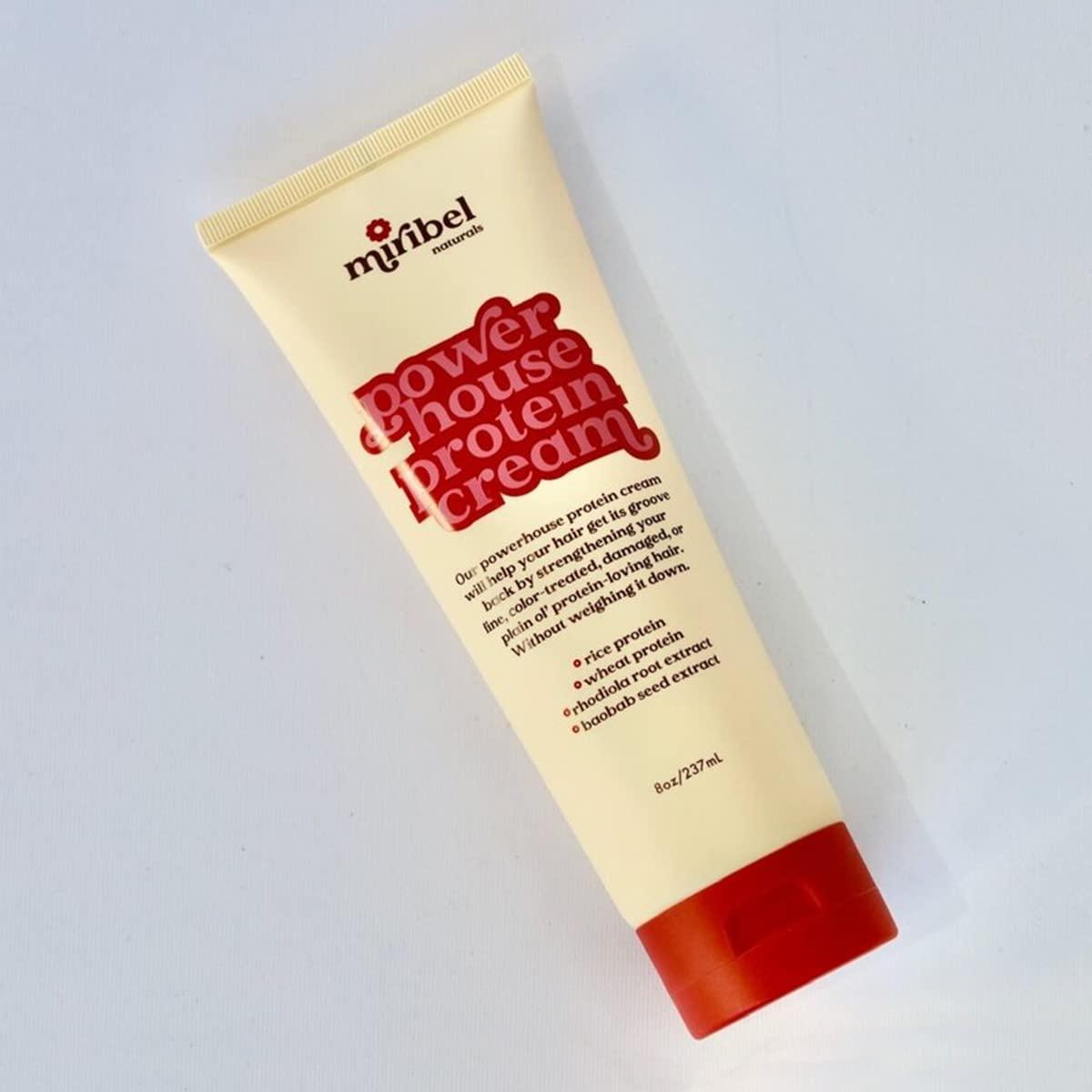 Miribel Miribel Powerhouse Protein Cream for Hair, 8 fluid ounces - Repair, Strengthen, and Protect Damaged, Fine, Wavy, or Curly Hair - Vegan, Sulfate-Free, Paraben-Free Leave-In Conditioner and Protein Mask