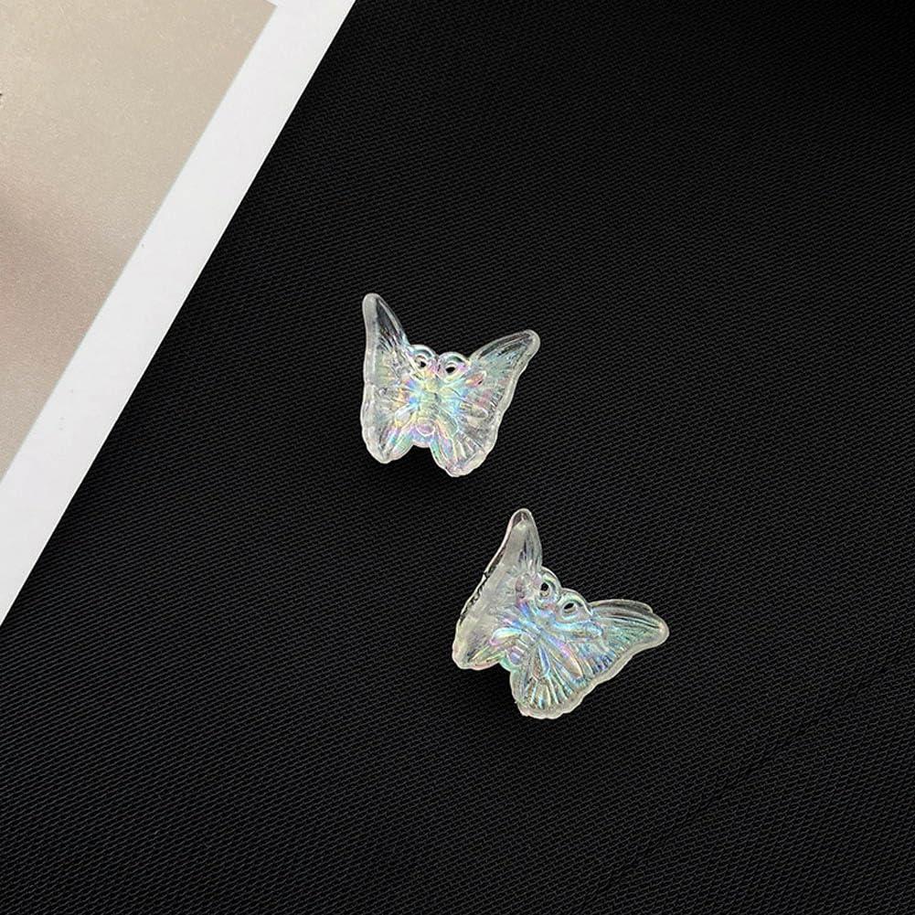 Jaczora 50 PCS Mini Butterfly Hair Clips Small Hair Claw Clips Beautiful Butterfly Hair Jaw Clips Strong Grip Clear Hair Clips Clear Butterfly Hair Clips Cute Y2K Hair Accessories for Girls and Women