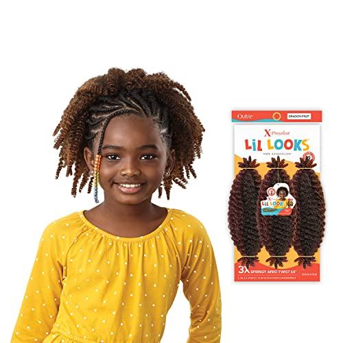 Outre Outre Crochet Braids X-Pression Lil Looks Springy Afro Twist 10" (Pack of 3, DRAFRU)