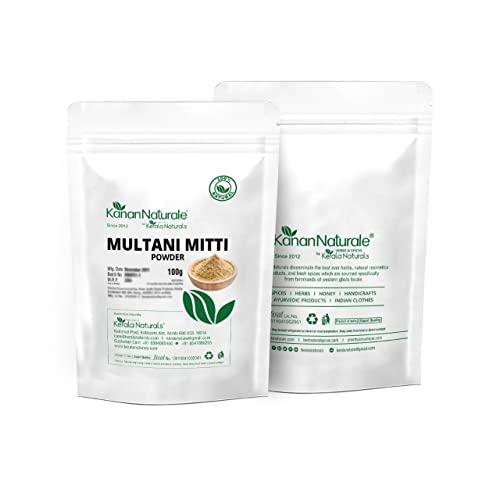 Kerala Naturals Fuller's Earth Clay/Multani Mitti Powder, Indian Clay Face Mask 1 kg (100 gm x 10 packs)
