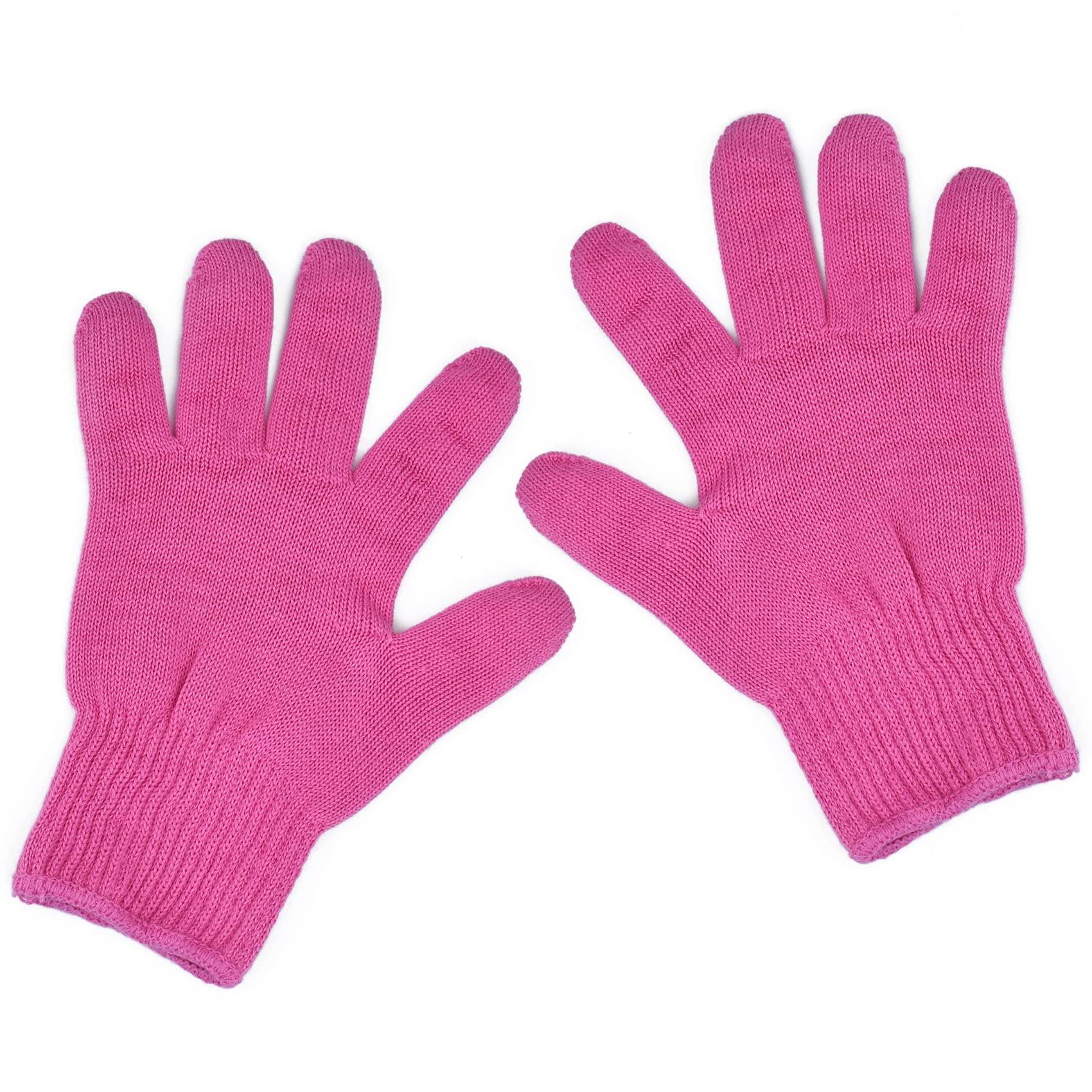 FOHOLA FOHOLA 1 Pc Professional Heat Resistant Gloves for Hair Styling, Heat Proof Gloves, Heat Protection Gloves for Curling Wand (Pink) (1, M)