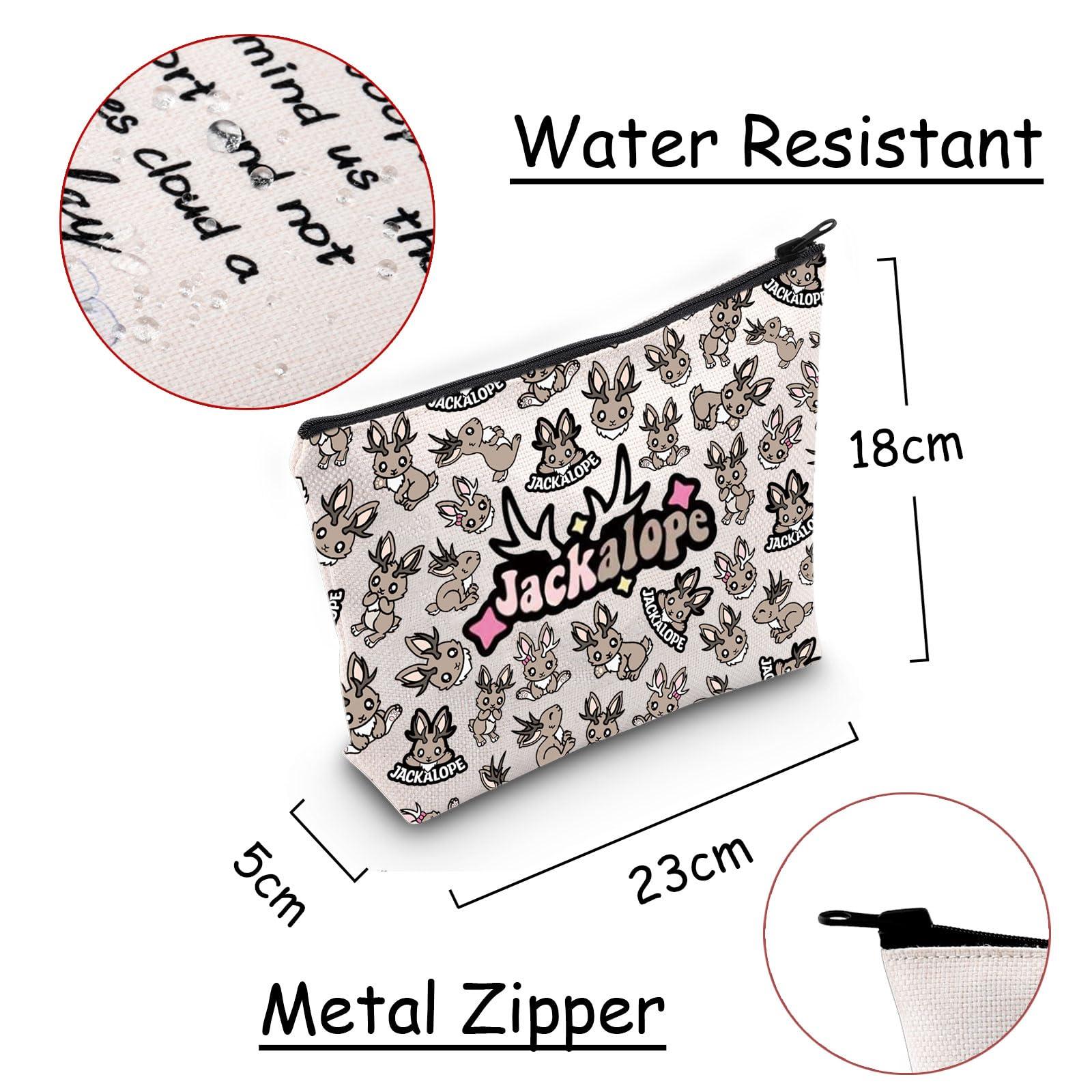 JXGZSO JXGZSO Jackalope Cryptid Cosmetic Bag Cryptozoology Gift Cryptid Creature Gift Mythical Jackalope Makeup Bag Jackalope Lover Gift