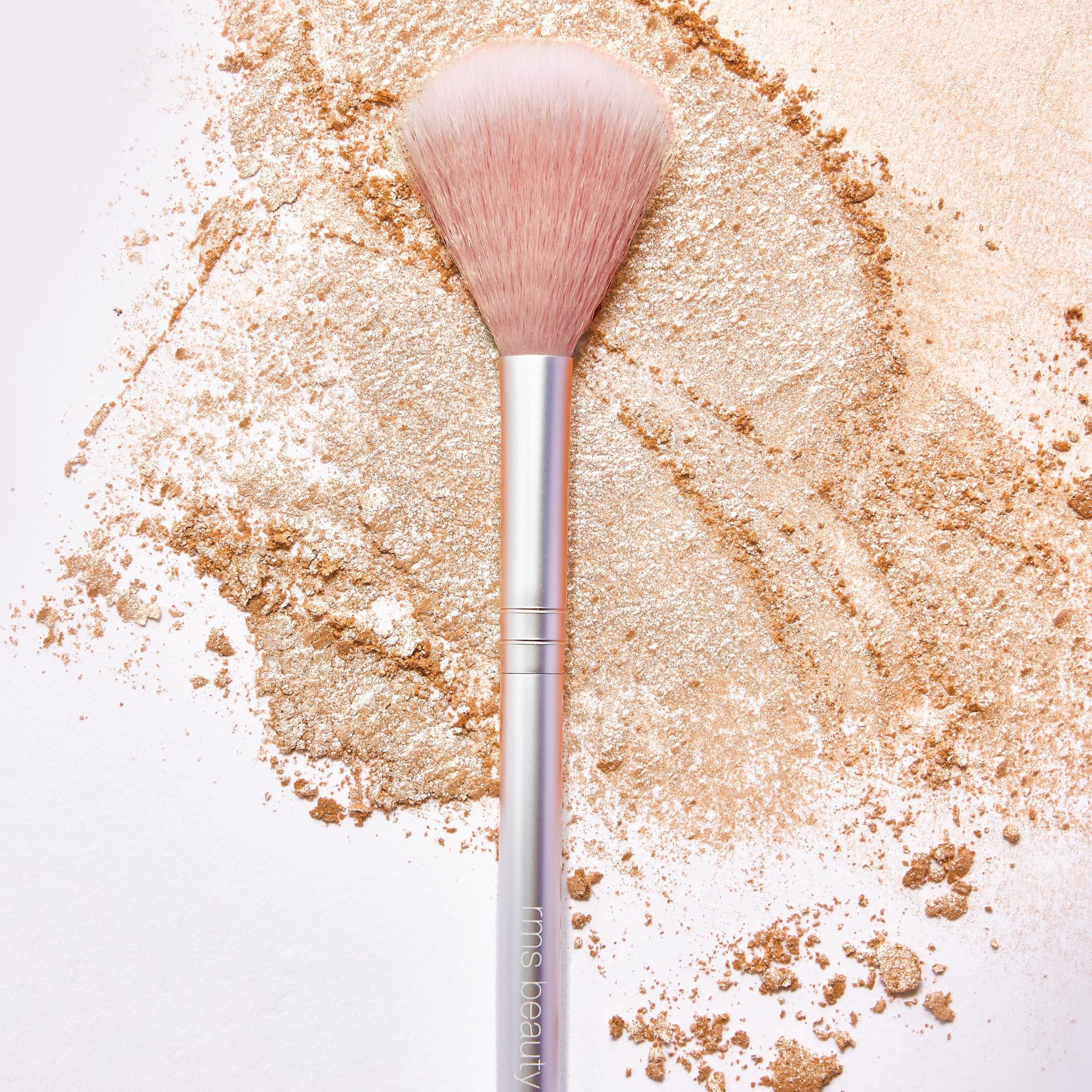 RMS Beauty RMS Beauty Skin2Skin Classic Fan Brush - Powder Highlighter Brush, Blush Brush, & Bronzer Brush, Powder Makeup Brush Beauty Tools & Accessories