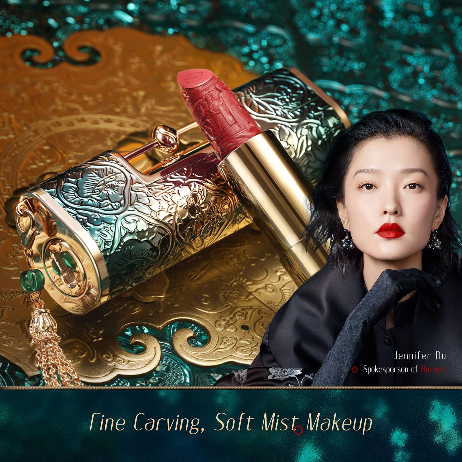 FLORASIS FLORASIS Blooming Rouge Love Lock Lipstick M520 I Love You & Floral Engraving Odey Makeup Palette (The Encounter)