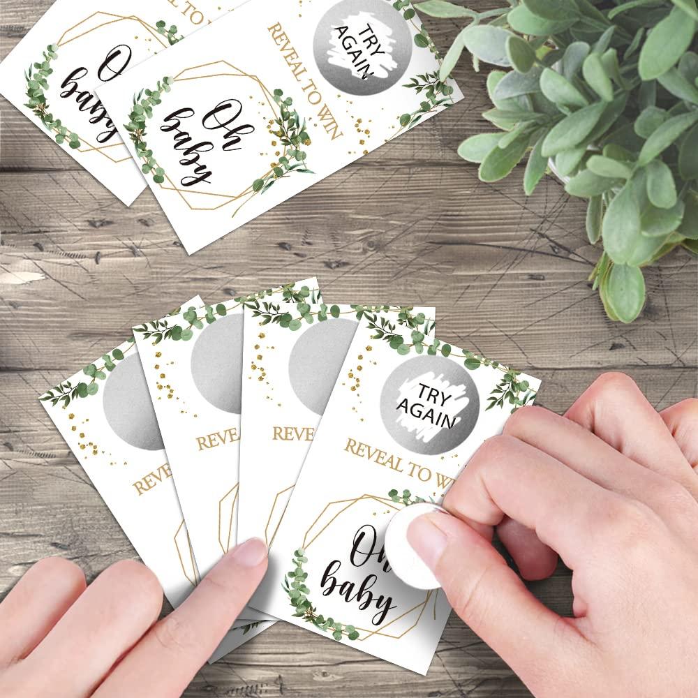 Haizct Haizct 50 Pack Blank Gift Certificate Scratch Off Cards for Small Business, Spa Beauty Makeup Hair Salon, Bridal Shower, Baby Shower, Country Wedding, Wedding Shower Ideas (Plants Flowers)