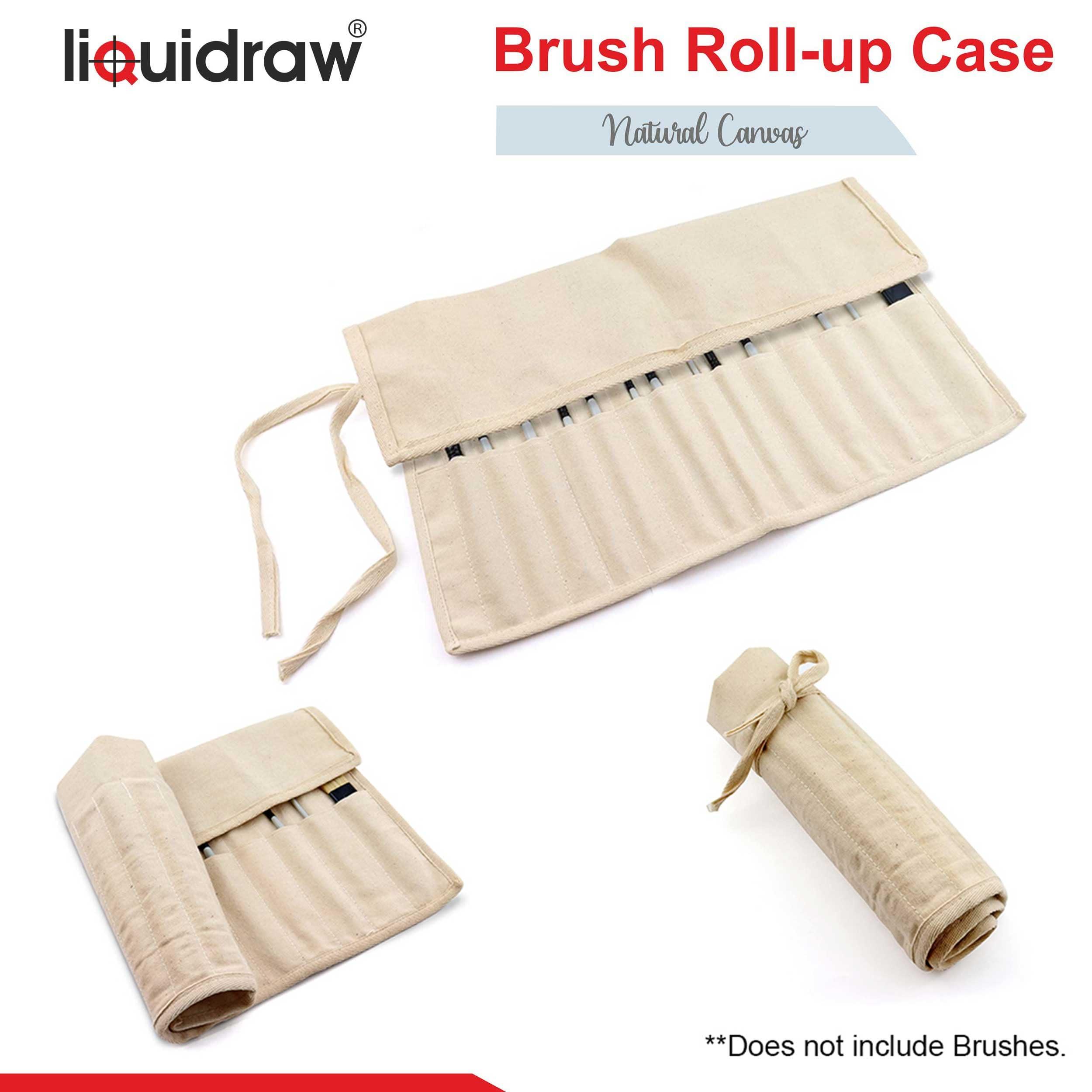 Liquidraw Liquidraw Paint Brush Holder 30 Pocket Roll Up Brush Bag Case Storage Pouch Make up Brush Case