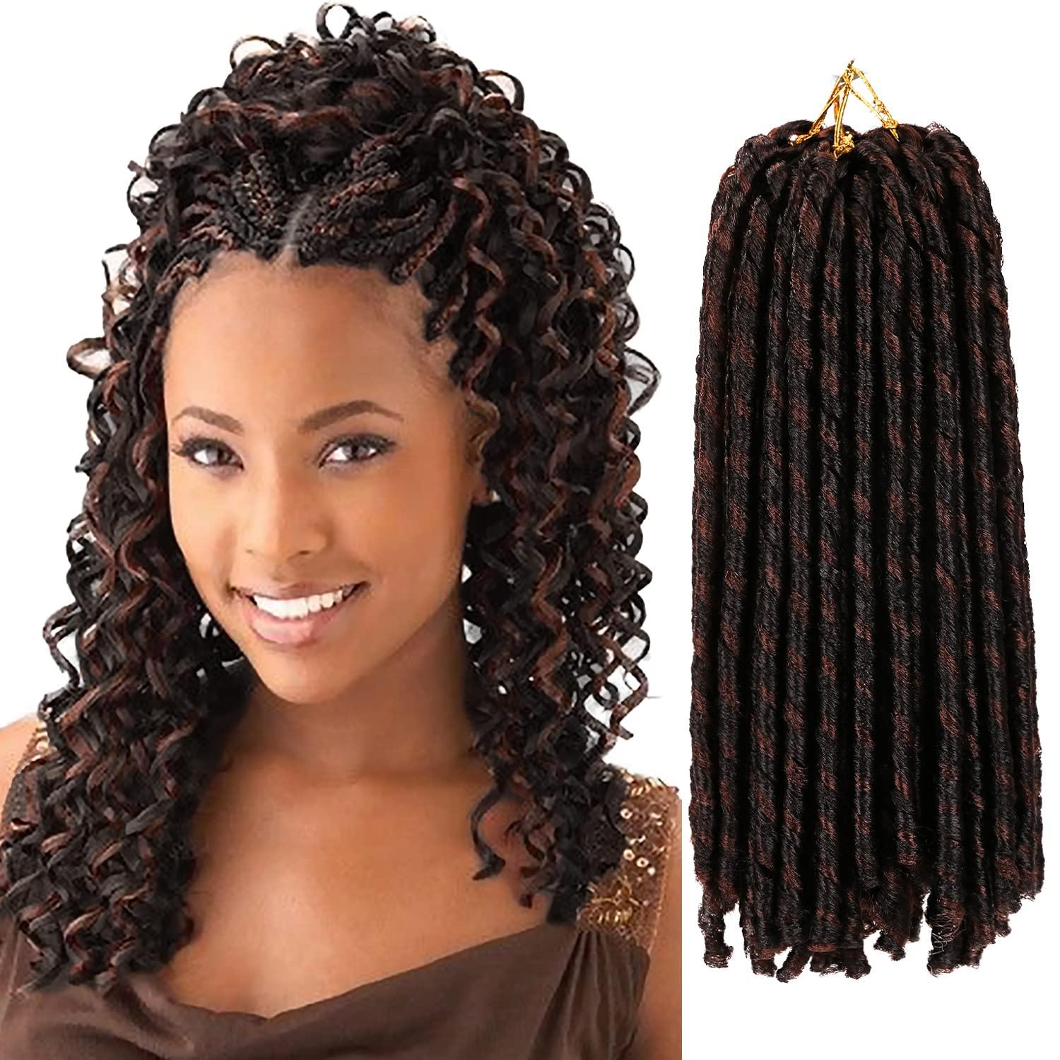 ZQIAN BEAUTY Urban Soft Dread Crochet Hair - 4 Packs Straight Faux Locs Crochet Hair Soft Dreadlocks Locs Crochet Soft Locs Faux Locs Braids 2 STYLE in ONE (4 Packs,#4-30)