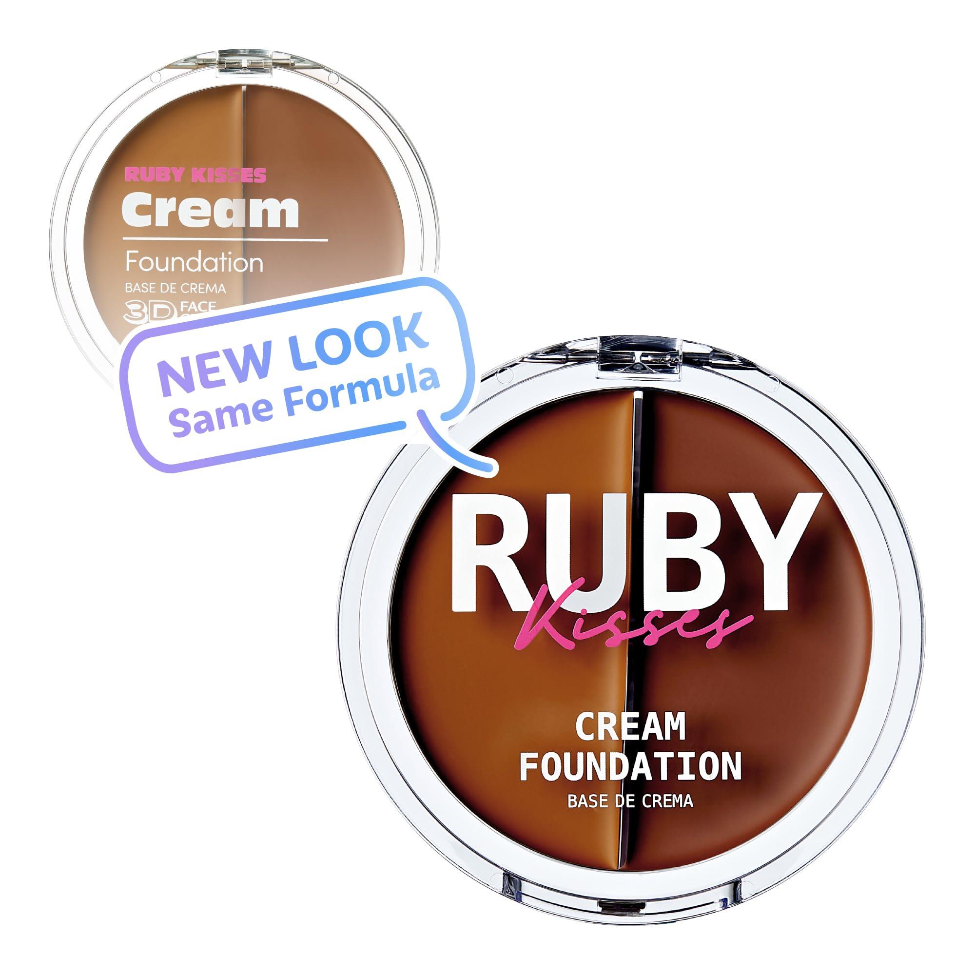 Ruby Kisses Ruby Kisses 3D Face Creator Cream Foundation & Concealer, 12 Hours Long Lasting, Medium to Full Coverage, Non-Greasy, Ideal for Makeup & Contour Palette (Level 12)