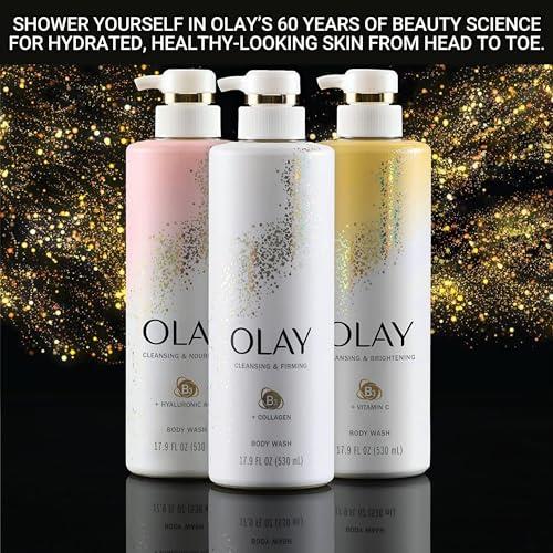 Olay Olay Body Wash with Vitamin C & B3, Nourishing & Revitalizing, 17.9 FL.OZ (530 ml) - Pack of 2