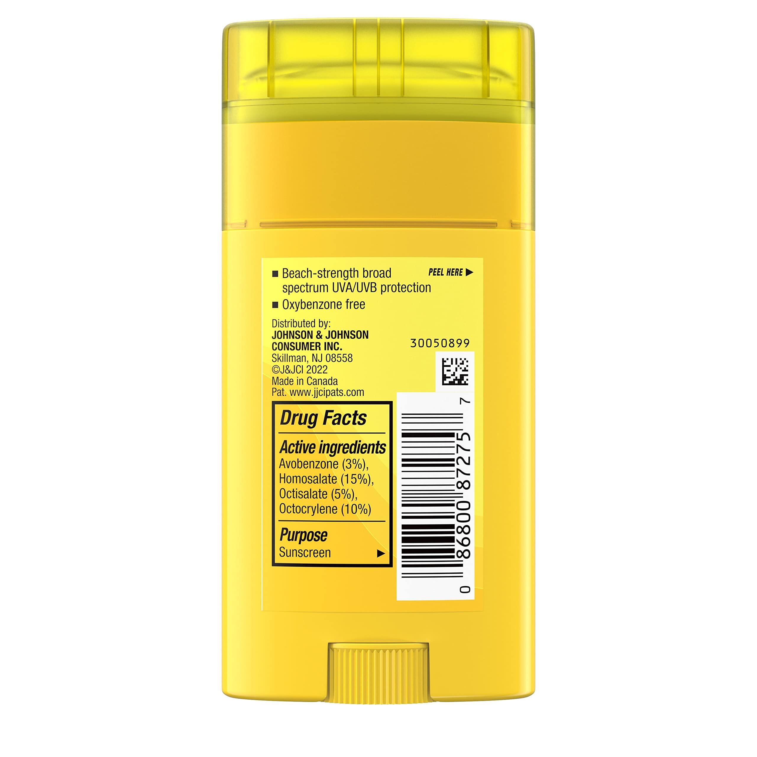 Neutrogena Neutrogena Beach Defense Water-Resistant SPF 50+ Sunscreen Stick, Broad Spectrum UVA/UVB Protection, PABA- & Oxybenzone-Free Face & Body Sunscreen Stick, Hands-Free Application, 1.5 oz