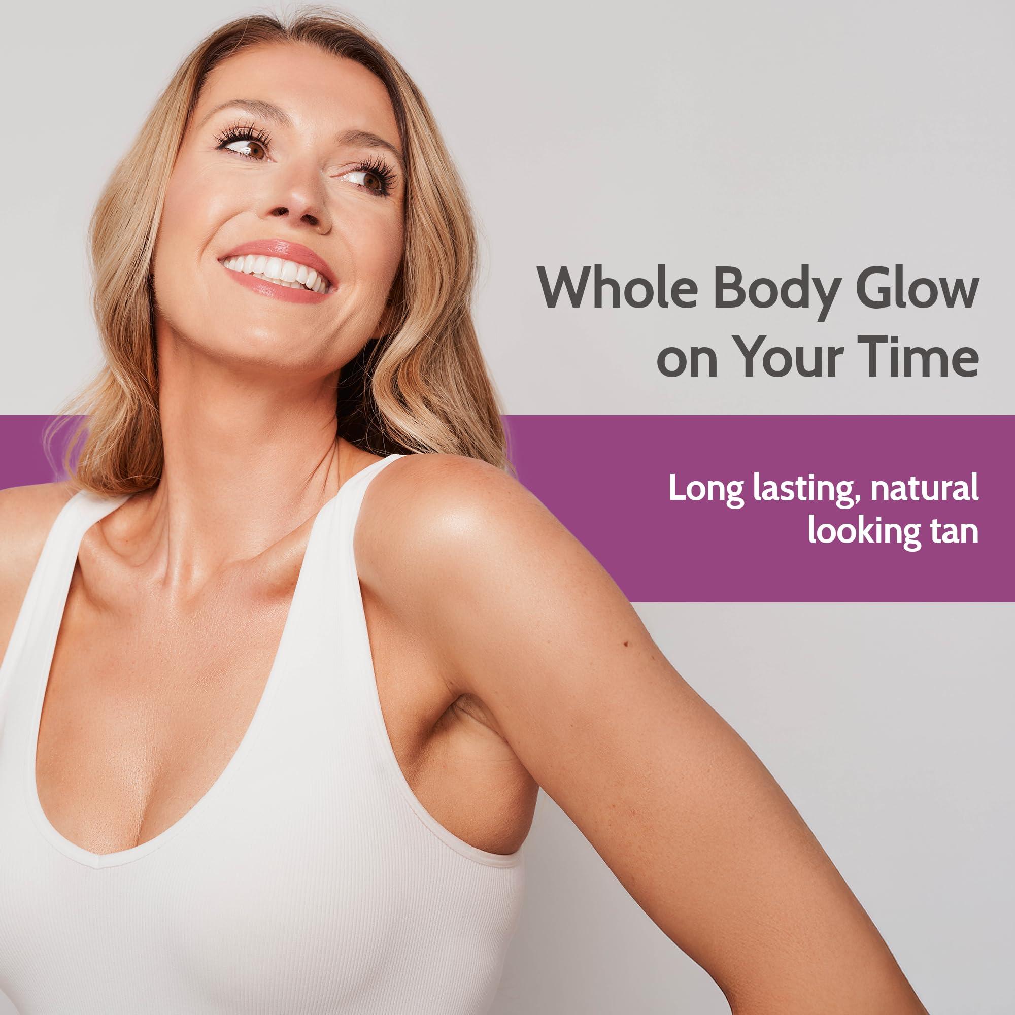 Fake Bake Fake Bake Original Self-Tanning Lotion Lasting Natural Looking Sunless Tanner For All Skin Tones Women & Men - Streak Free, Flawless Glow Includes Gloves For Easy Application - 6 oz