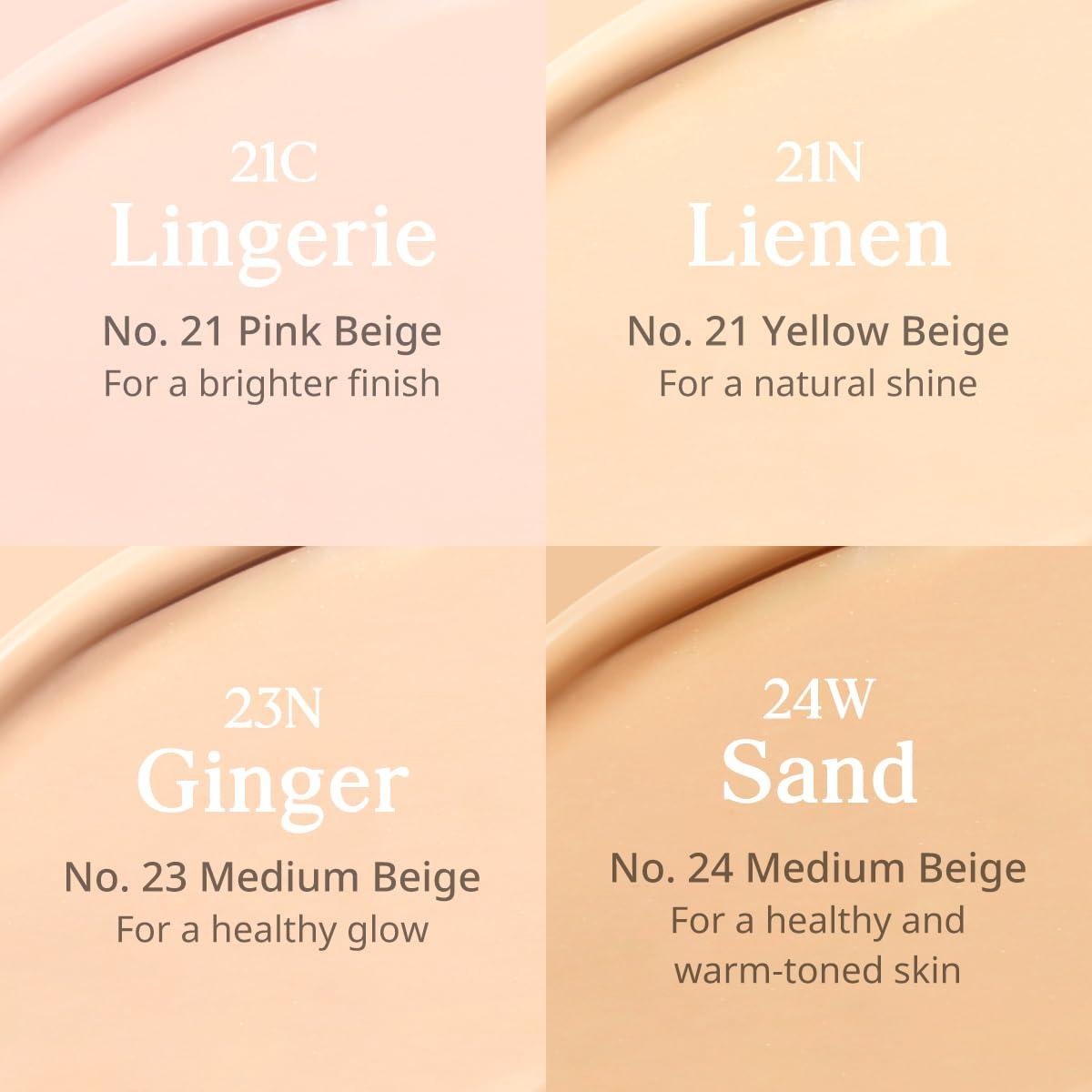 CLIO PROFESSIONAL CLIO Kill Cover Mesh Glow Cushion Foundation ([Refill Included] 15g*2, 21N LINEN), Glass Skin, Long-Lasting, Lightweight, Buildable Coverage, Glowy Skin Makeup