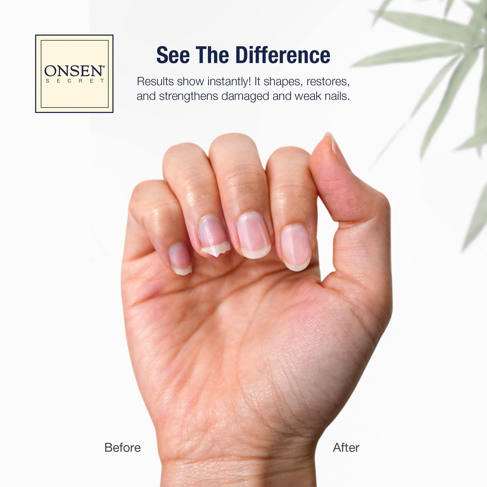 Onsen Secret Onsen Secret Japanese Nail File - Professional 20-Pack Nail Files, Double Sided Natural & Acrylic Nail Filers - 120/180 Grit - Disposable, Salon Smooth | Best Onsen Nail File for Shiny Nails