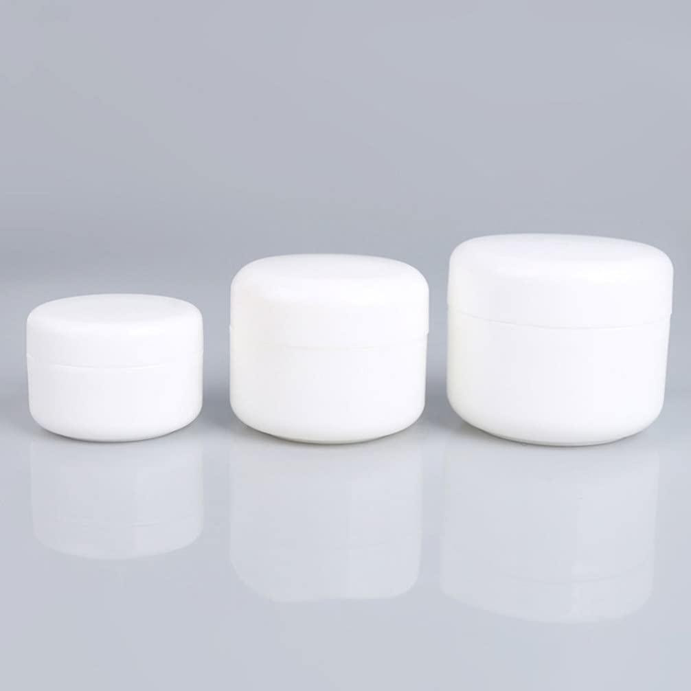 minkissy minkissy 10Pcs Boxes cream lotion container 8 oz jars with lids lip balm containers with lids plastic travel cases for toiletries outdoor makeup bottles portable white lotion bottle