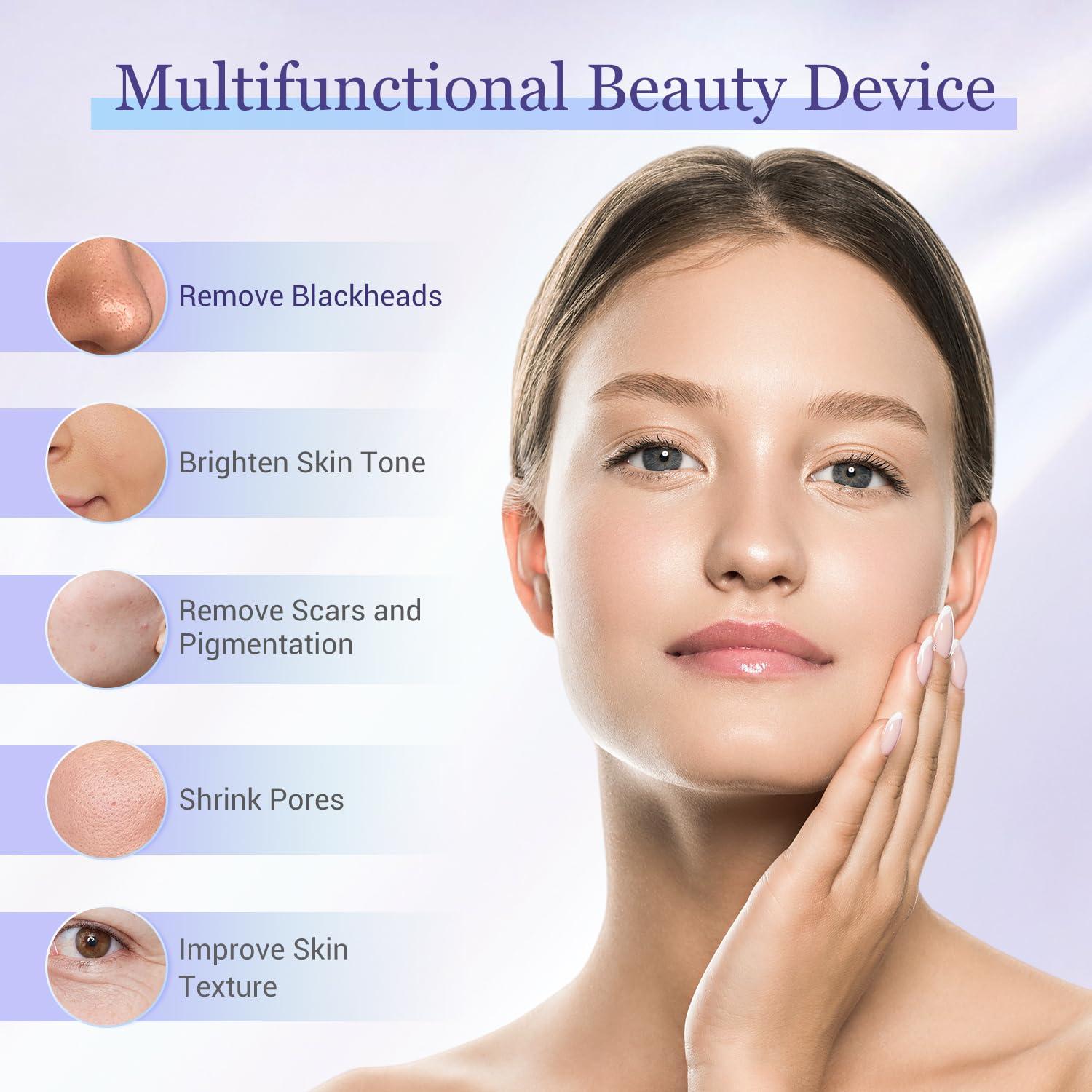 UNOISETION UNOISETION 3 in 1 Microdermabrasion Machine and Portable Dermabrasion Machine for Home and Travel