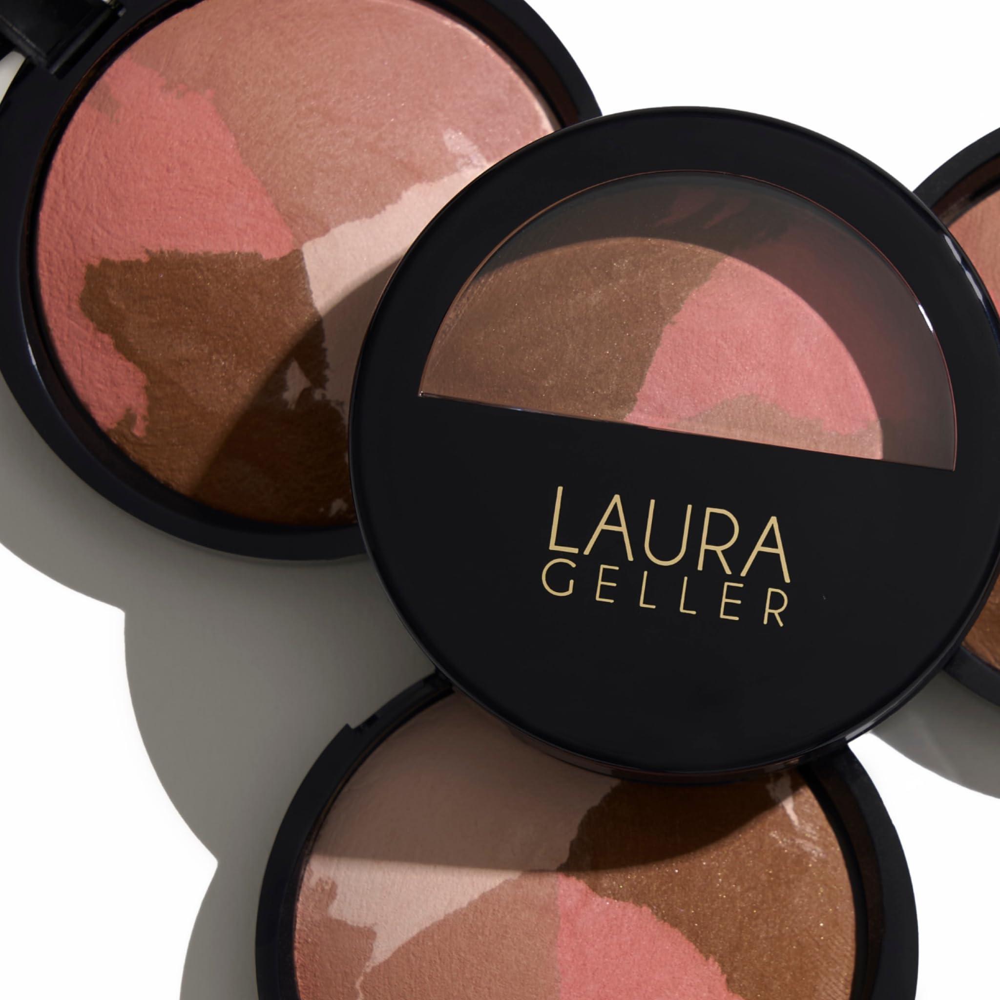 LAURA GELLER NEW YORK LAURA GELLER NEW YORK Baked Blush-n-Bronze Marbleized 2-in-1 Sculpting Bronzer Blush - Earthy Bronze - Contour Face with a Radiant Flush