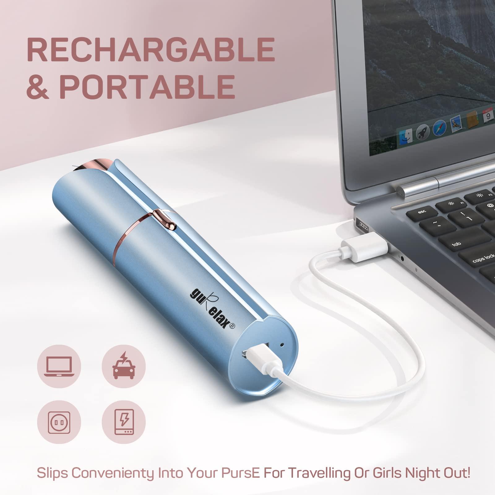 gurelax Facial Hair Removal for Women(as seen on tv), Gurelax Facial Hair Remover, Electric Face Shaver, Painless Hair Removal Device for Lip, Chin with 2 x Replacement Heads