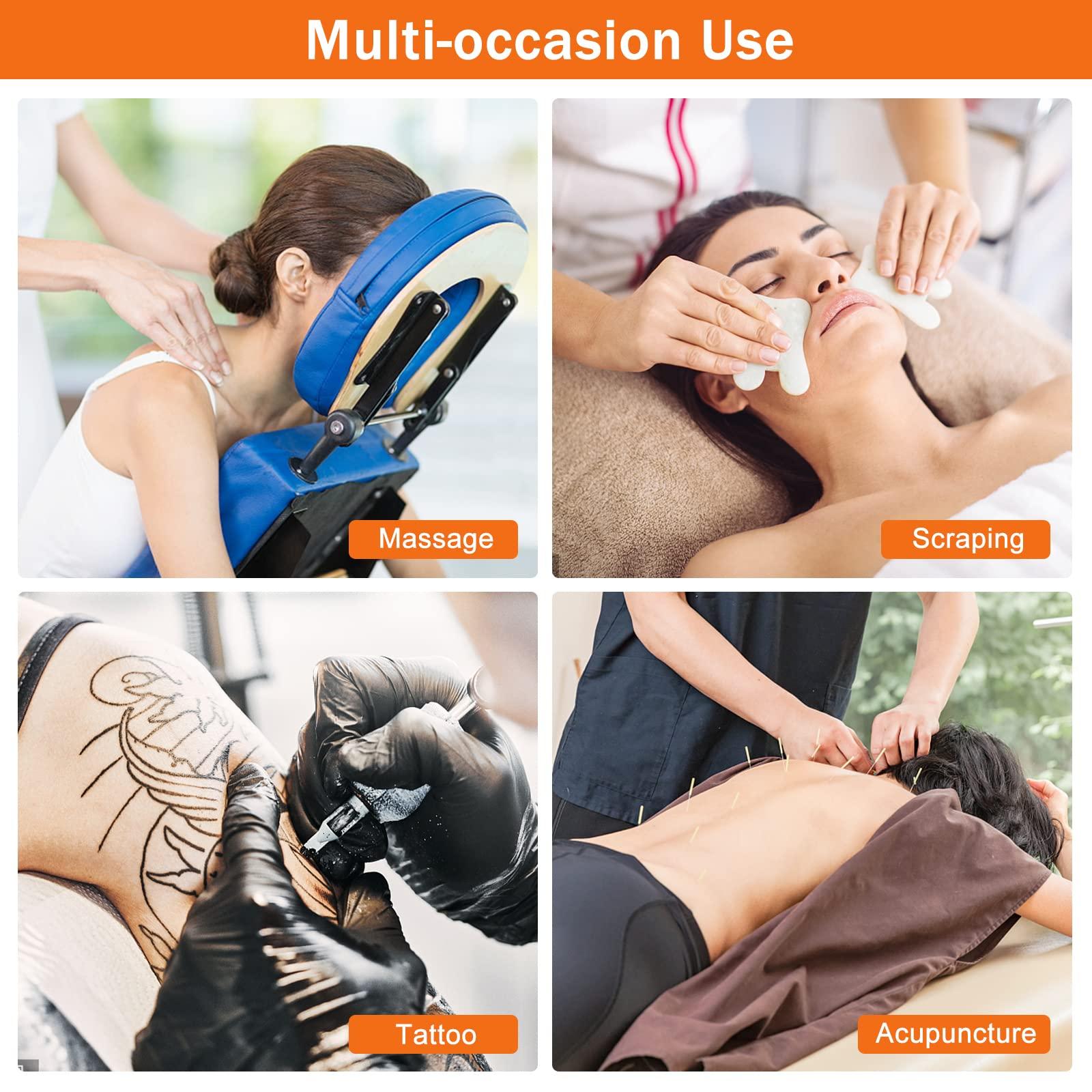 Capacmkseh Portable Massage Chairs, in Home Massage Therapy, Desktop Massage Portal Package for Seated Massages, Adjustable Tattoo Chair Folding Massage Chair Salon Massage Chair with Face Cradle Carry Bag