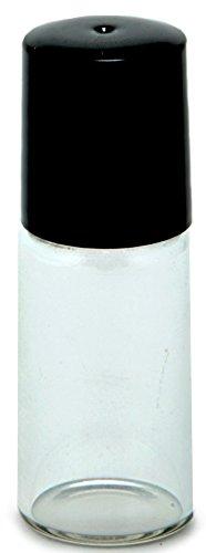 Vivaplex Vivaplex, 12, Clear, 3 ml Glass Roll-on Bottles with Stainless Steel Roller Balls - Dropper included