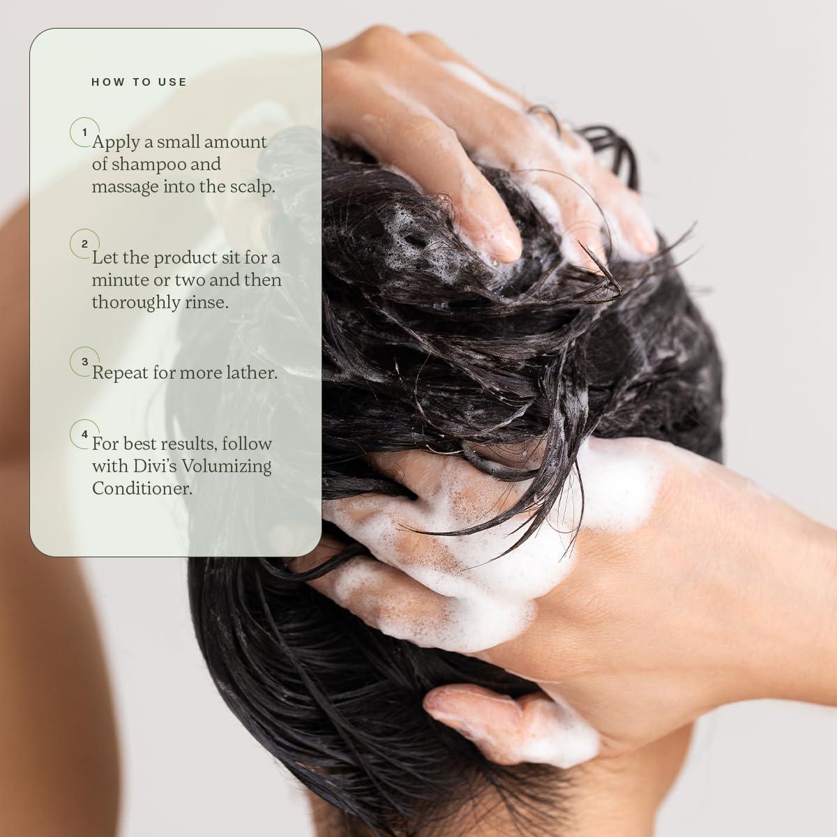 divi divi Volumizing Shampoo for Women and Men - Lightweight Volume Shampoo for Fine Hair - Formulated to Cleanse, Nourish and Balance the Scalp, 12 Fl Oz.