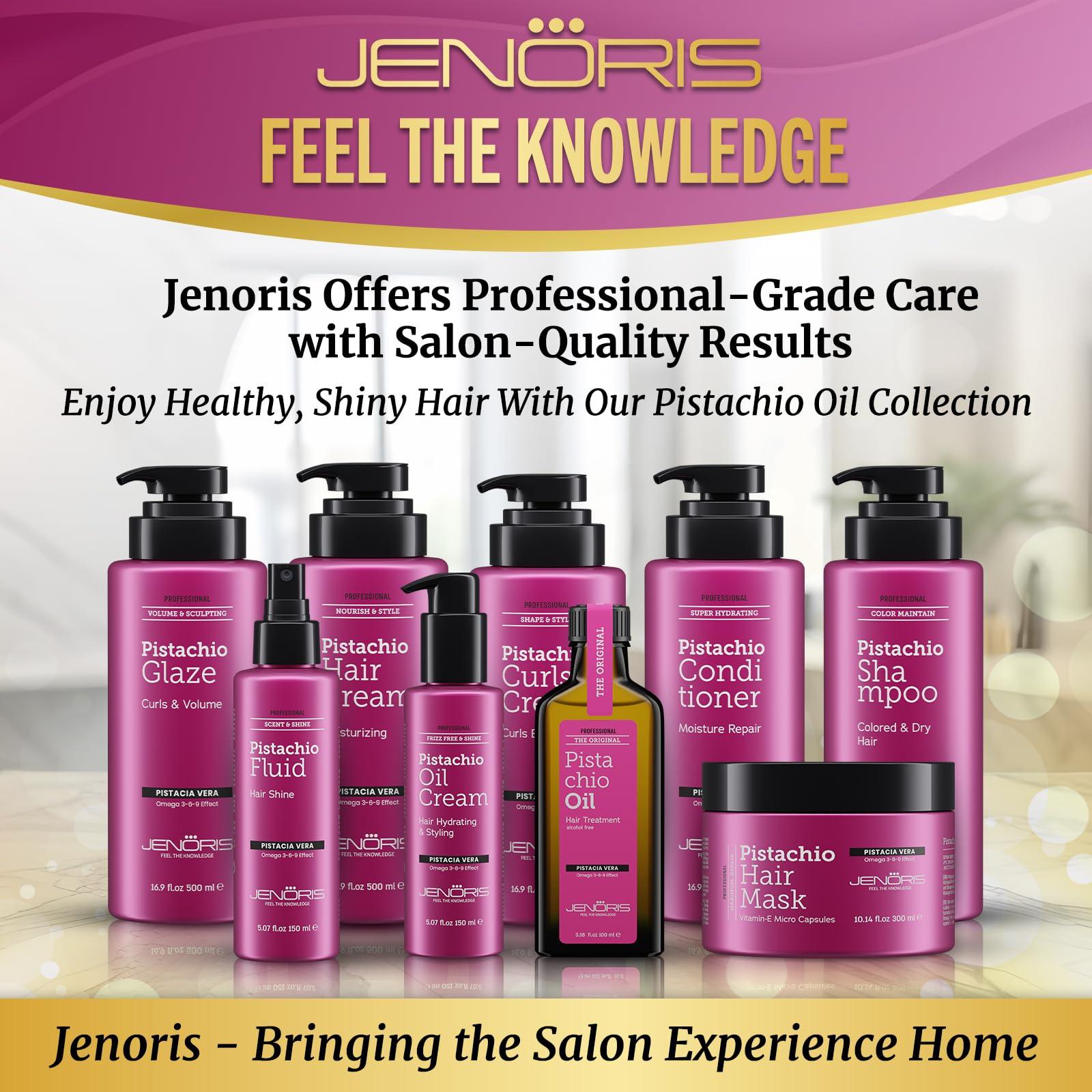Jenoris Jenoris Keratin Shampoo for Women, Moisturizing Shampoo for Keratin Treated Hair, With Natural Omega Oils, Salon Professional, Paraben & SLS Free, Smoothing Shampoo for Dry & Damaged Hair, 16.9 Fl Oz
