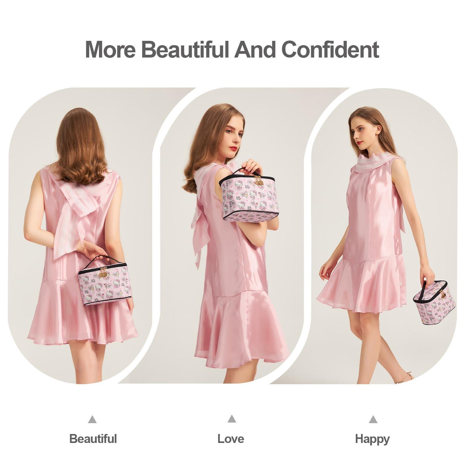 AmBealla AmBealla Make up Bag Travel Cosmetic Bags Brush Holder Zipper Pouch Case Organizer Cute Organizer Suitable for Purse for Women (07 Sweet Candy)