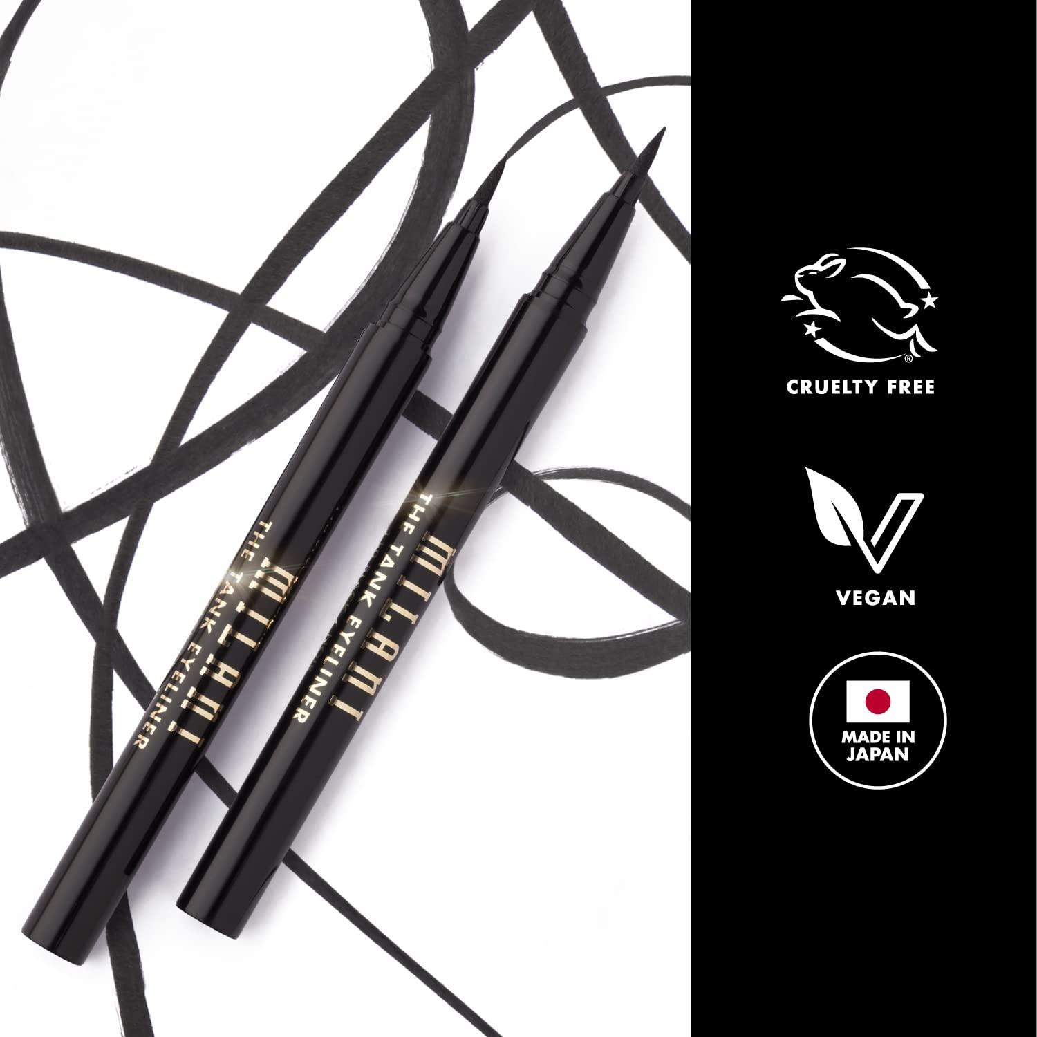 Milani Milani The Tank Liquid Eyeliner - No-Skip, Waterproof, Long Lasting, Smudgeproof, Black, Cruelty-Free, 12 Hour Wear, Tips & Tricks