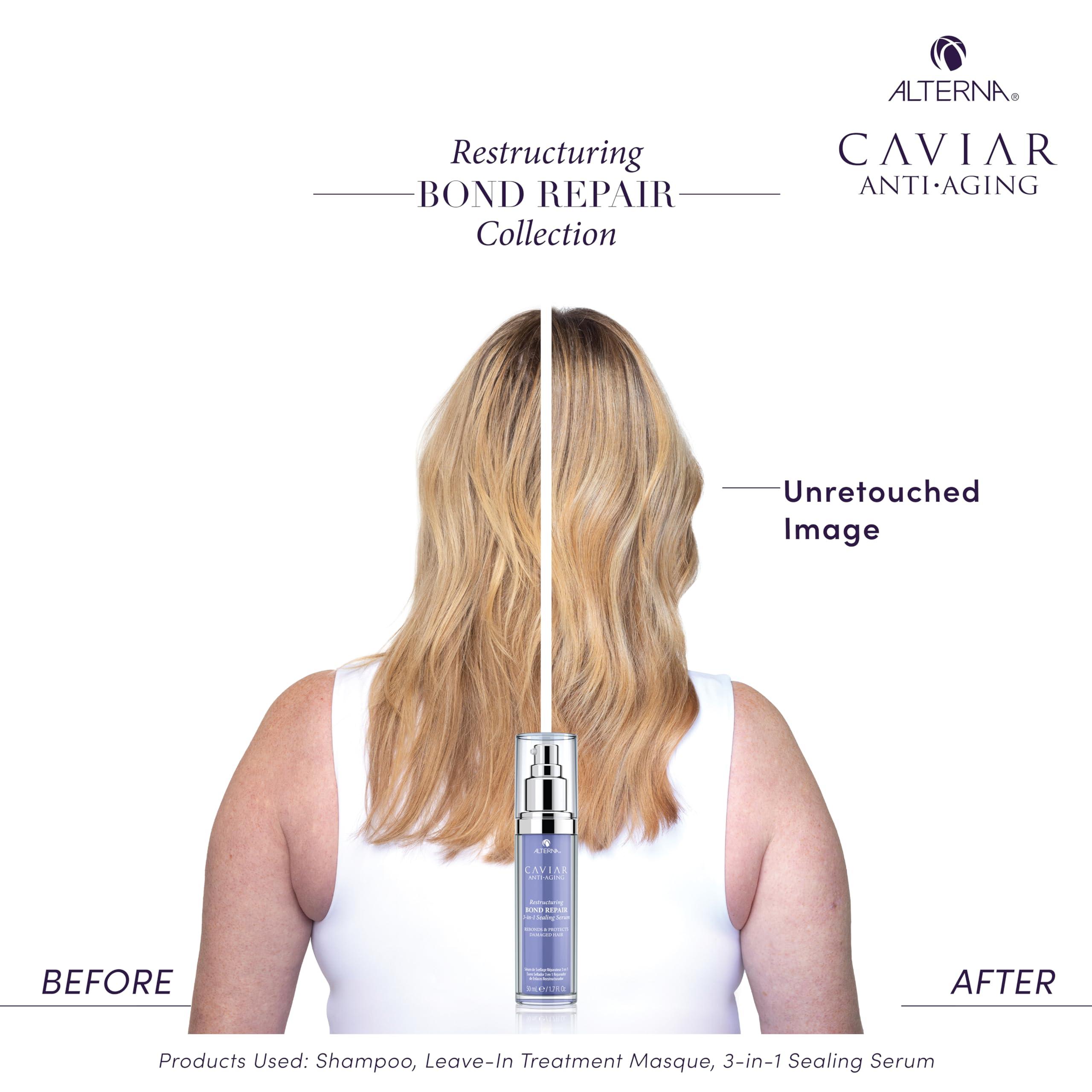 Alterna Haircare Alterna Caviar Anti-Aging Restructuring Bond Repair 3-in-1 Sealing Serum, Rebonds & Protects Damaged Hair,1.7 Fl Oz (Pack of 1)
