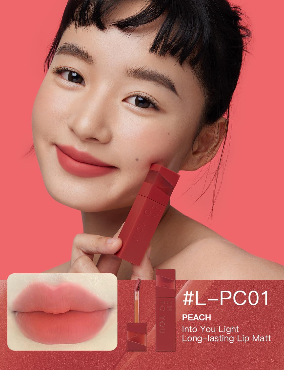 INTO YOU INTO YOU Matte Lipstick Velvet Lip Stain Lip Mud Long Lasting Waterproof Lipstick Lip Gloss Makeup Moisturizing Lipstick for Women(L-Pc01)