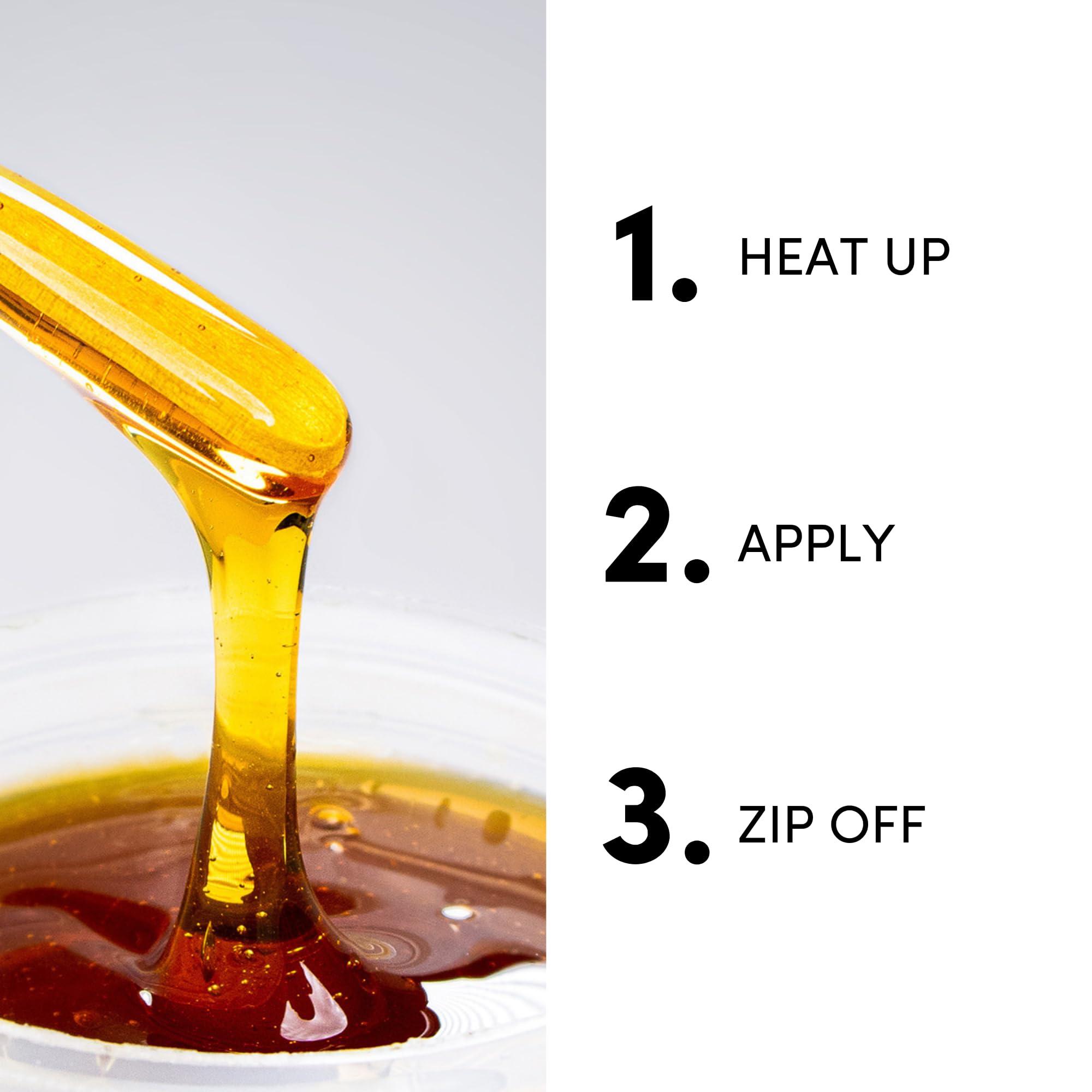 Parissa Parissa Legs & Body Organic Sugar Wax for Sensitive Skin, 100% Natural, Gentle & Washable Formula at Home Waxing Kit, Green, 8 Fl Oz