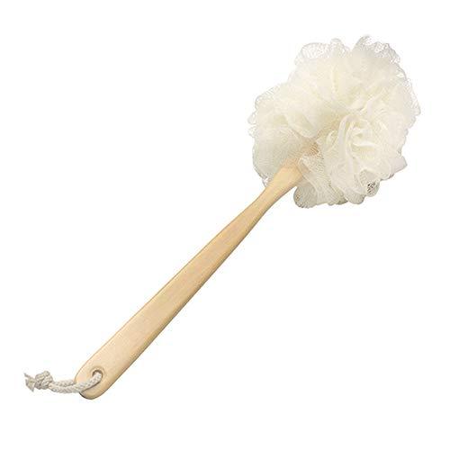 AllTopBargains 2 Exfoliating Bath Back Scrubber Long Handle Loofah Sponge Body Brush Spa Shower Pouf Bath Brush, Loofah Brush for Bath & Shower Soft Netting for Gentle Exfoliation, Back Brush for Men & Women 2 Count
