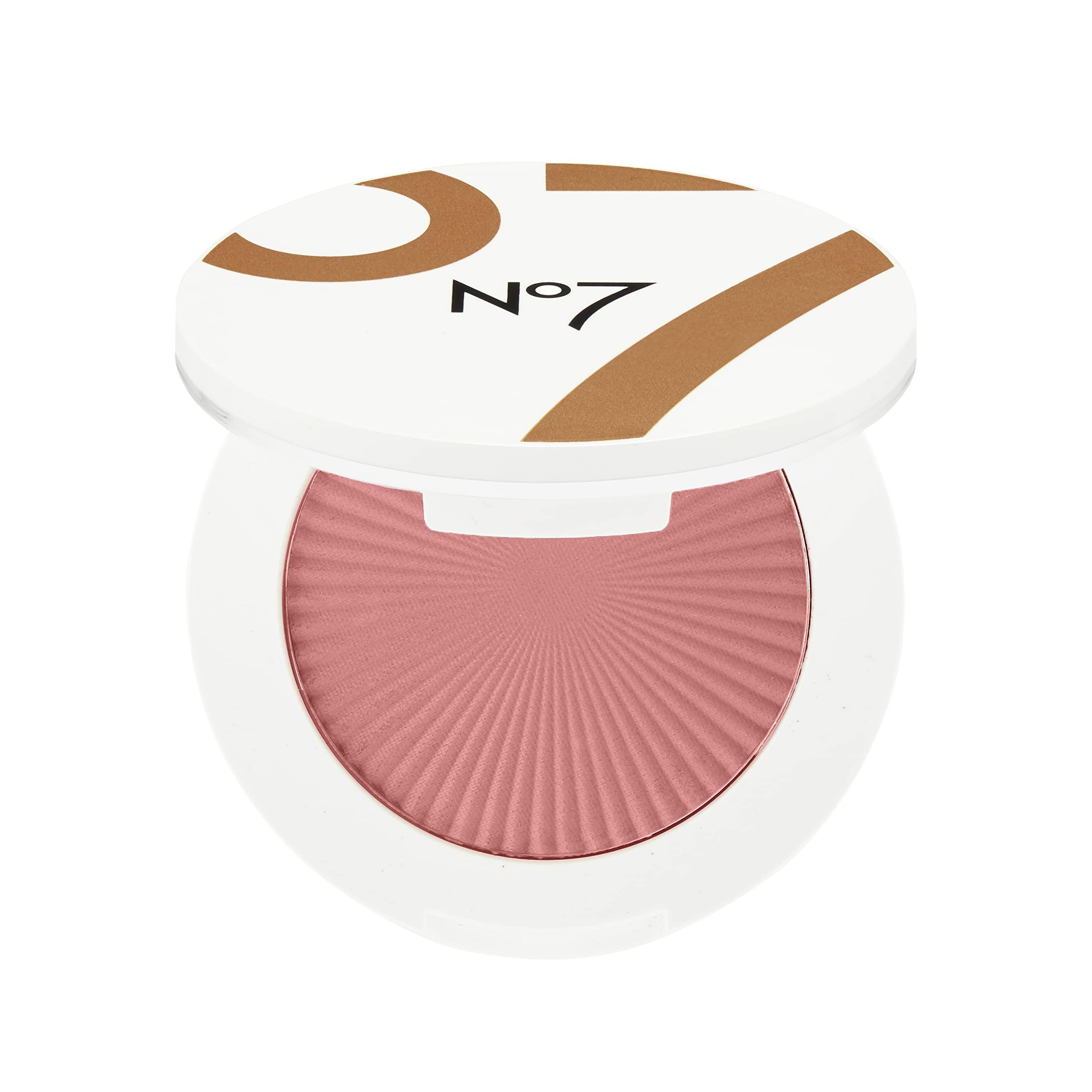 No7 No7 Matte Powder Blush - Pomegranate - Loose Blush Makeup Palette for Instant Flush of Color - Makeup Powder for Face with Skin Conditioning Vitamin E (3g)