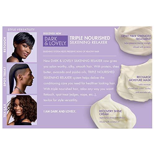 SoftSheen-Carson SoftSheen-Carson Dark and Lovely Triple Nourished Silkening Relaxer No-Lye Regular Strength with Shea Butter, Jojoba and Avocado Oils, Regular (Pack of 2)