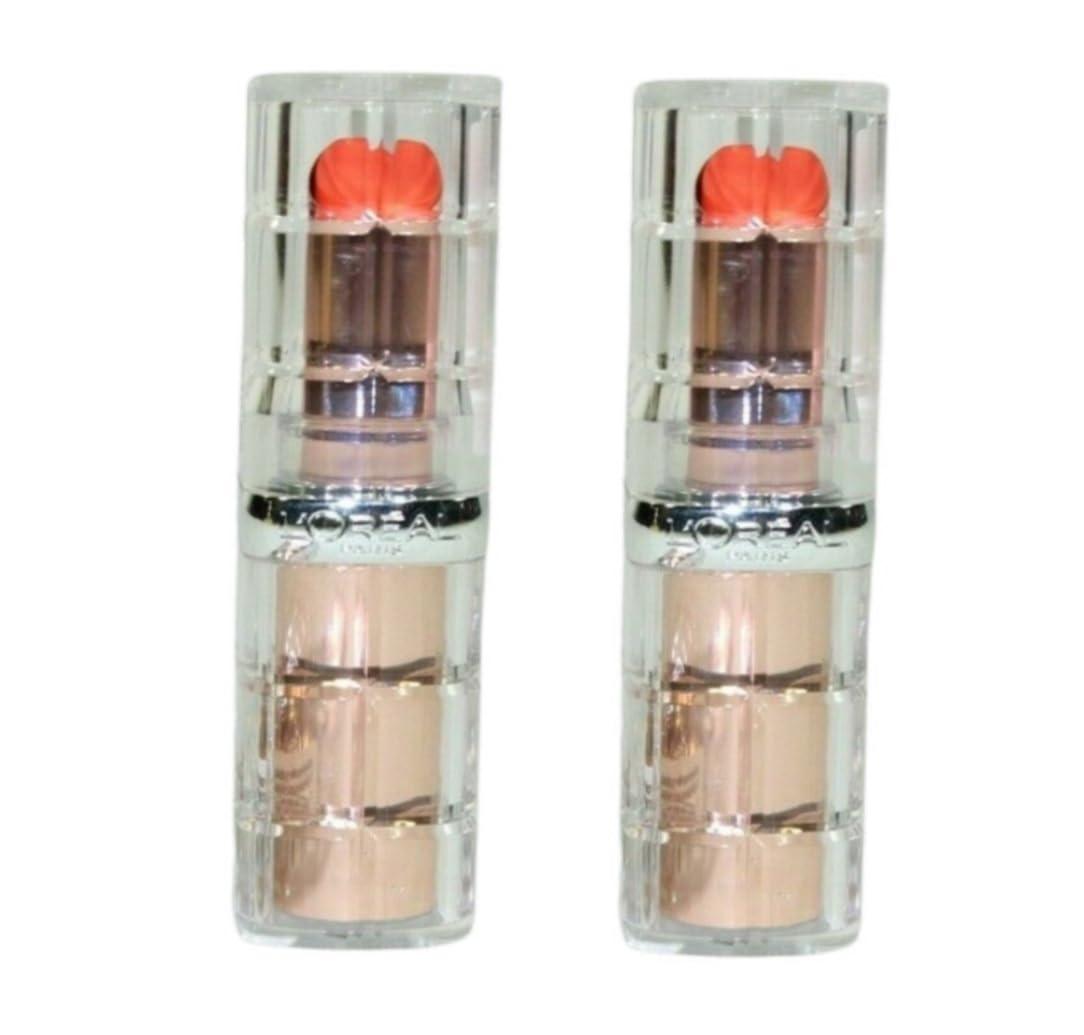 Loreal Pack of 2 L\'Oreal Paris Colour Riche Plump and Shine Lipstick, Nectarine Plump 101