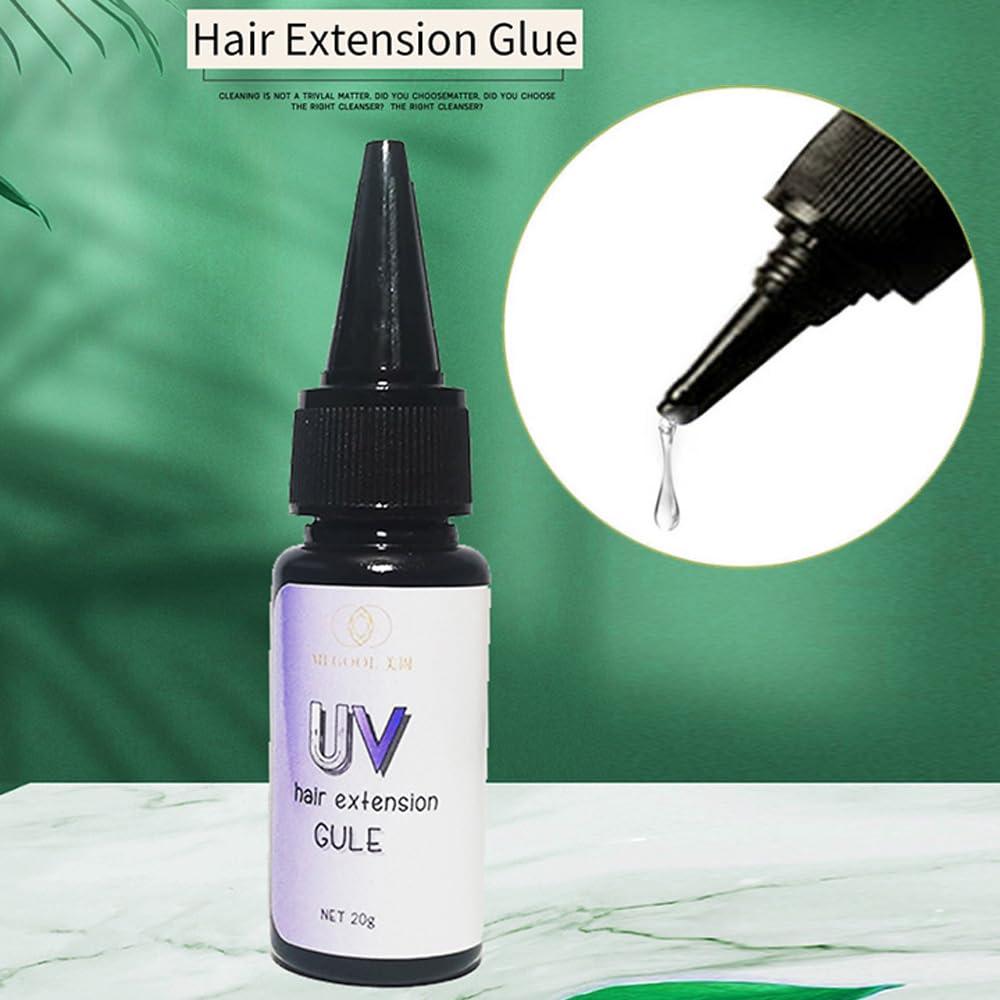 Generic uv Hair Extensions Glue V Light Hair Extensions Glue, UV Hair Extensions GlueUV Glue, Transparent(20g/1 Pack)