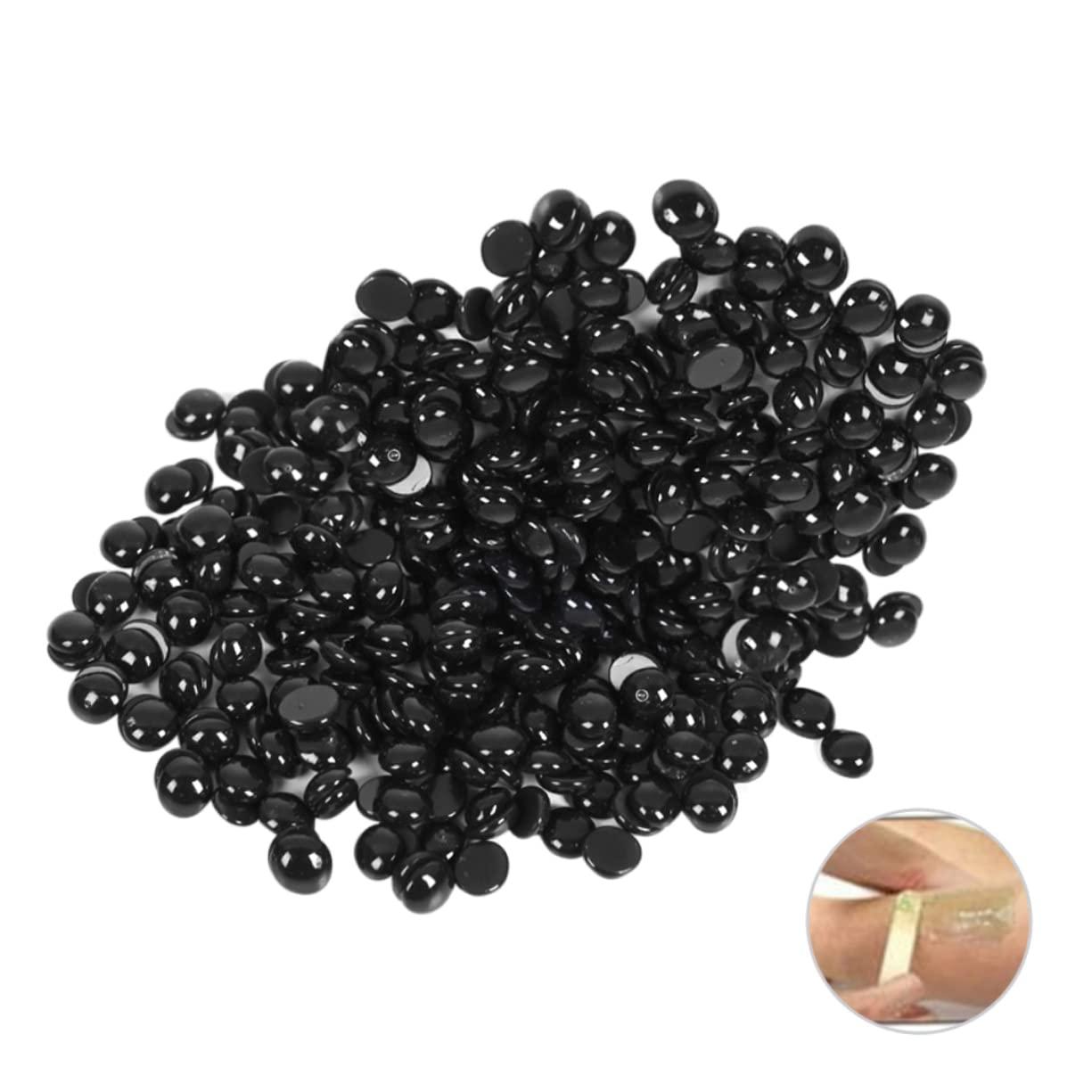 FOYTOKI FOYTOKI Painless Hard Wax Beans for Hair Removal 50g Stripless Wax Beads for Men and Women Ideal for Coarse Body Hair Easy to Use Black Wax Beans for Sensitive Skin