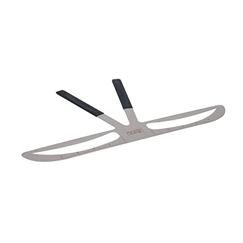 Utoolmart Utoolmart Eyebrow Shaping Ruler, Stainless Steel Eyebrow Ruler Measurement Tool, 3-Point Positioning Eyebrow Shaper Stencil, Reusable Eyebrow Template Makeup Tool Kit, Natural Eyebrow, 1 Pcs